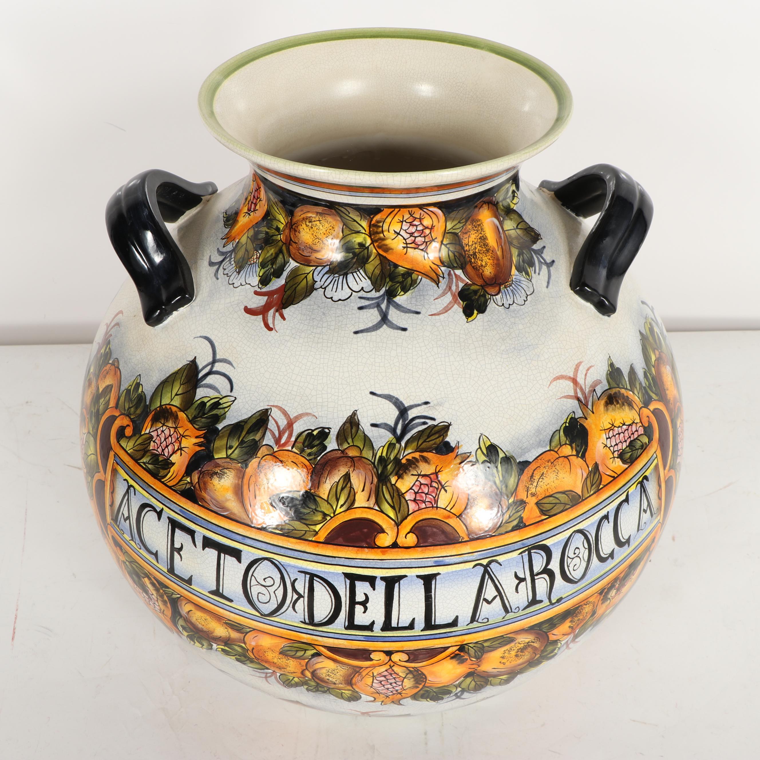 Z Gallerie HandPainted "Aceto Della Rocca" Decorative Ceramic Urn EBTH