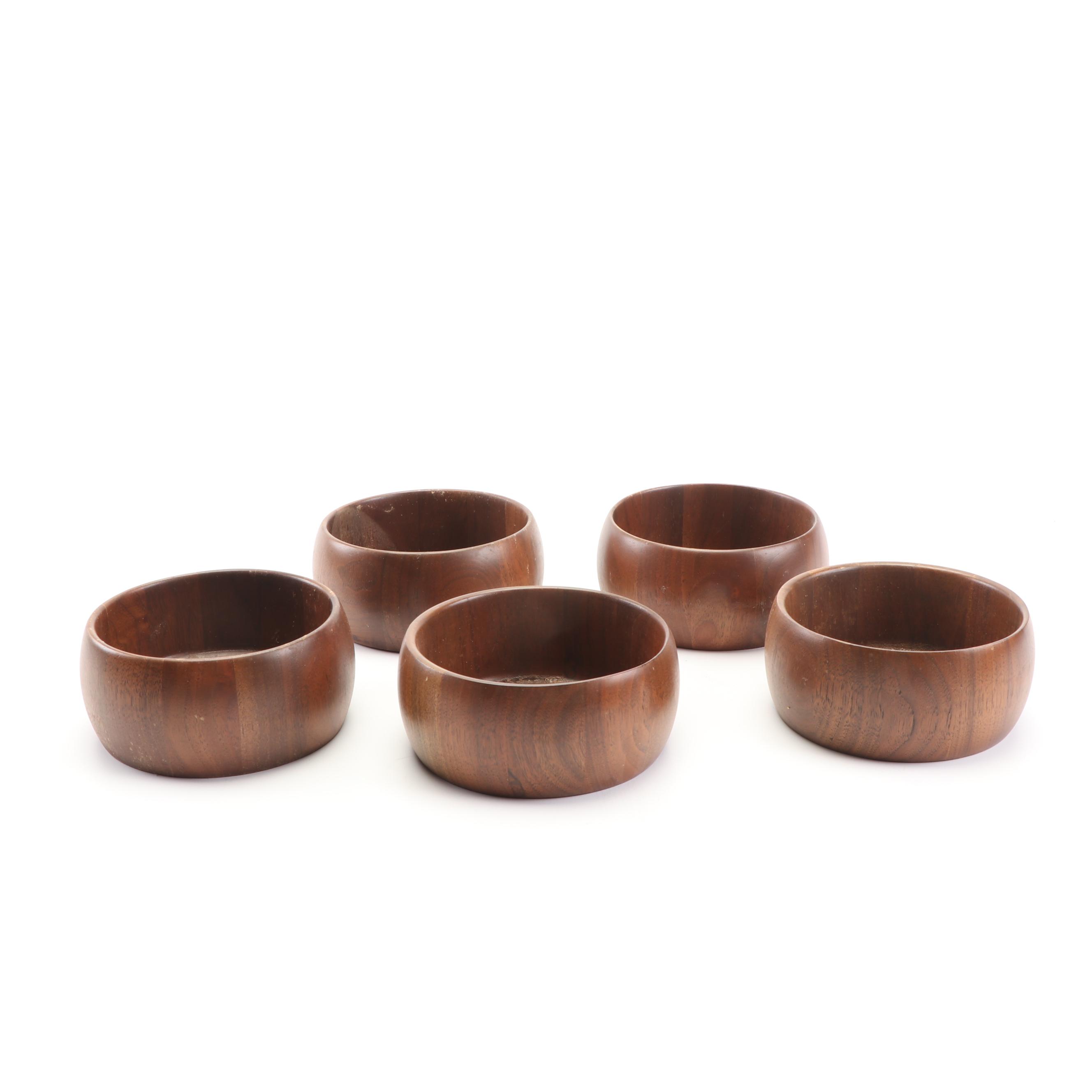 Walnut Salad Bowl Set EBTH