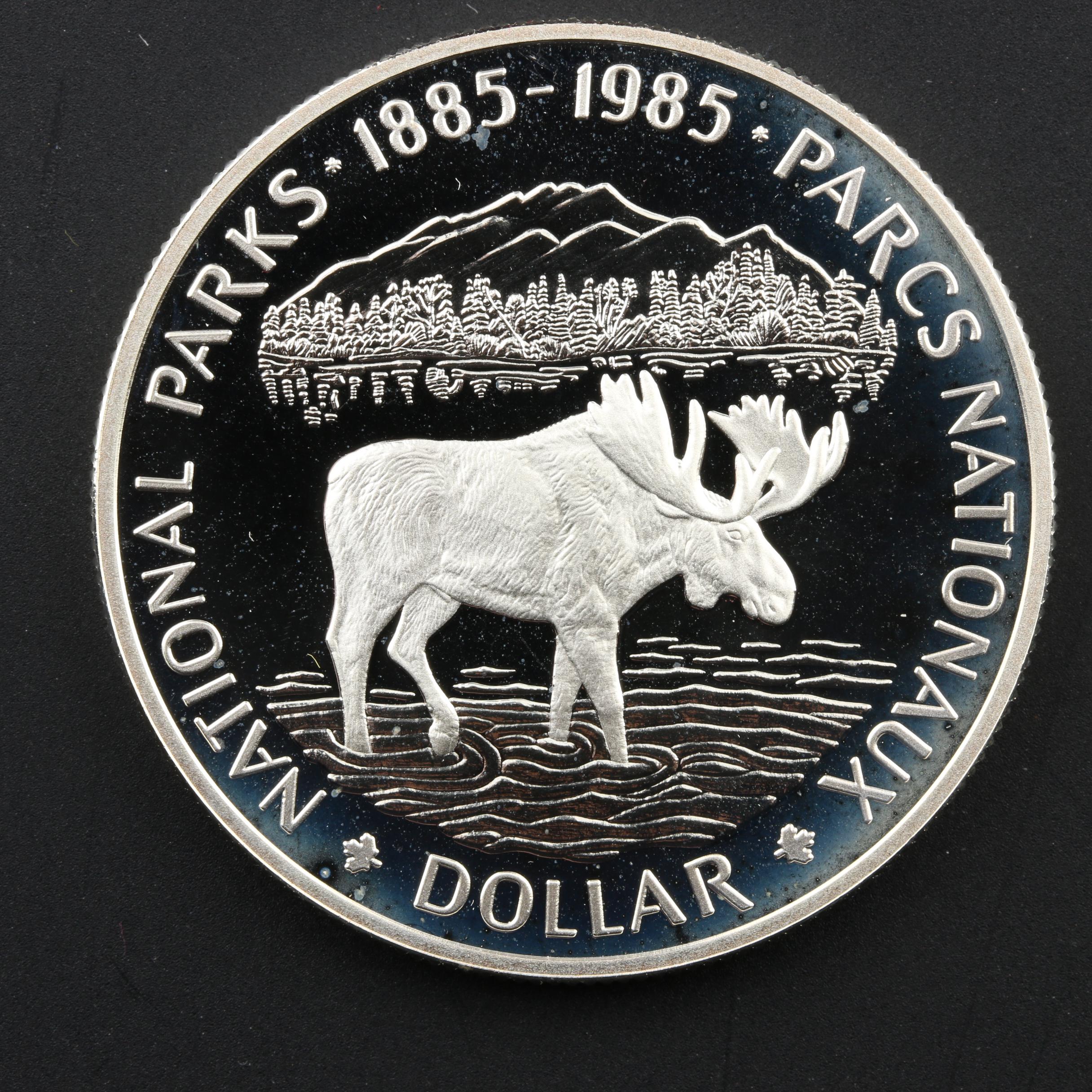 Six Commemorative Silver Proof Canadian Dollar Coins From the 1980s EBTH