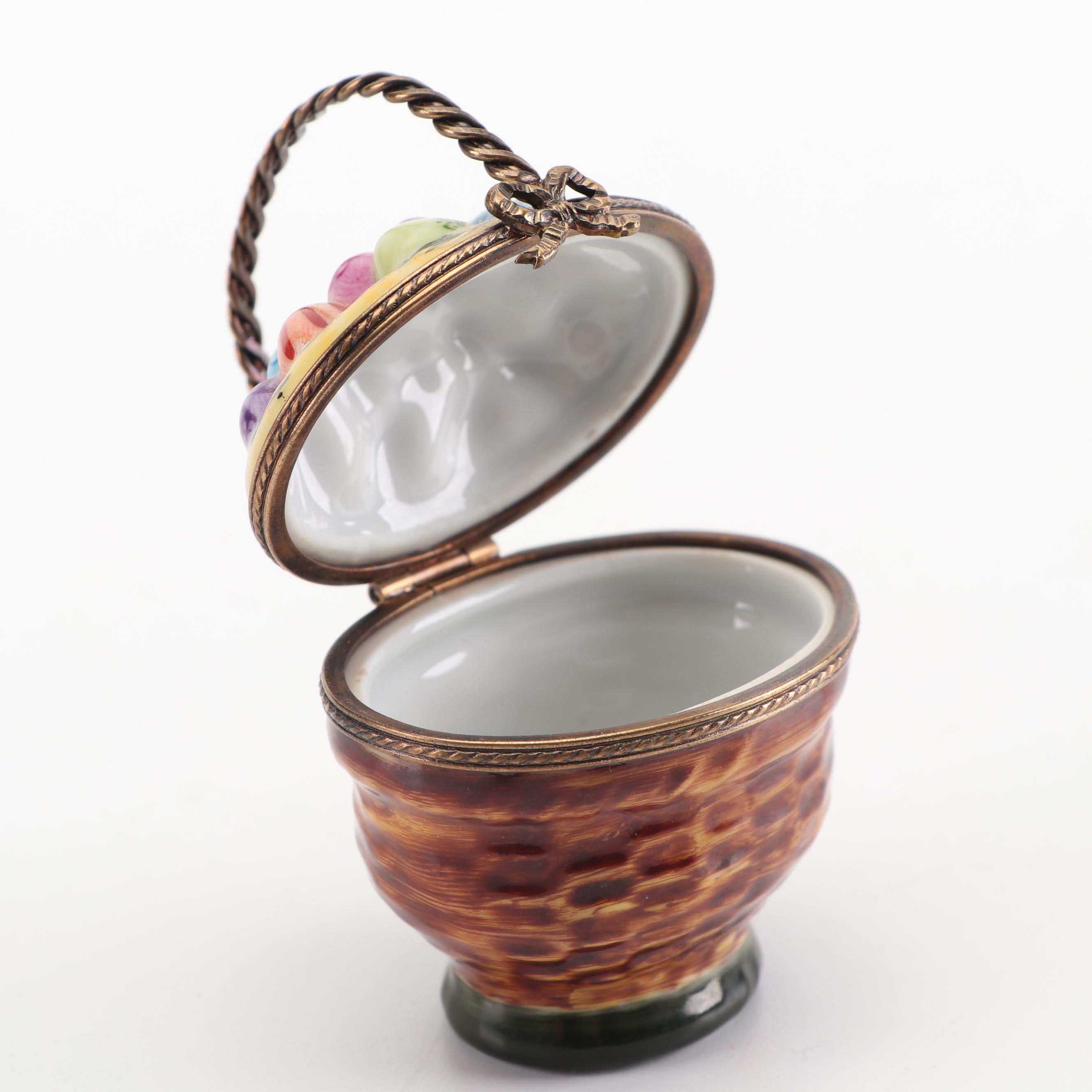 Limoges HandPainted Porcelain Pill Boxes including Chamart EBTH