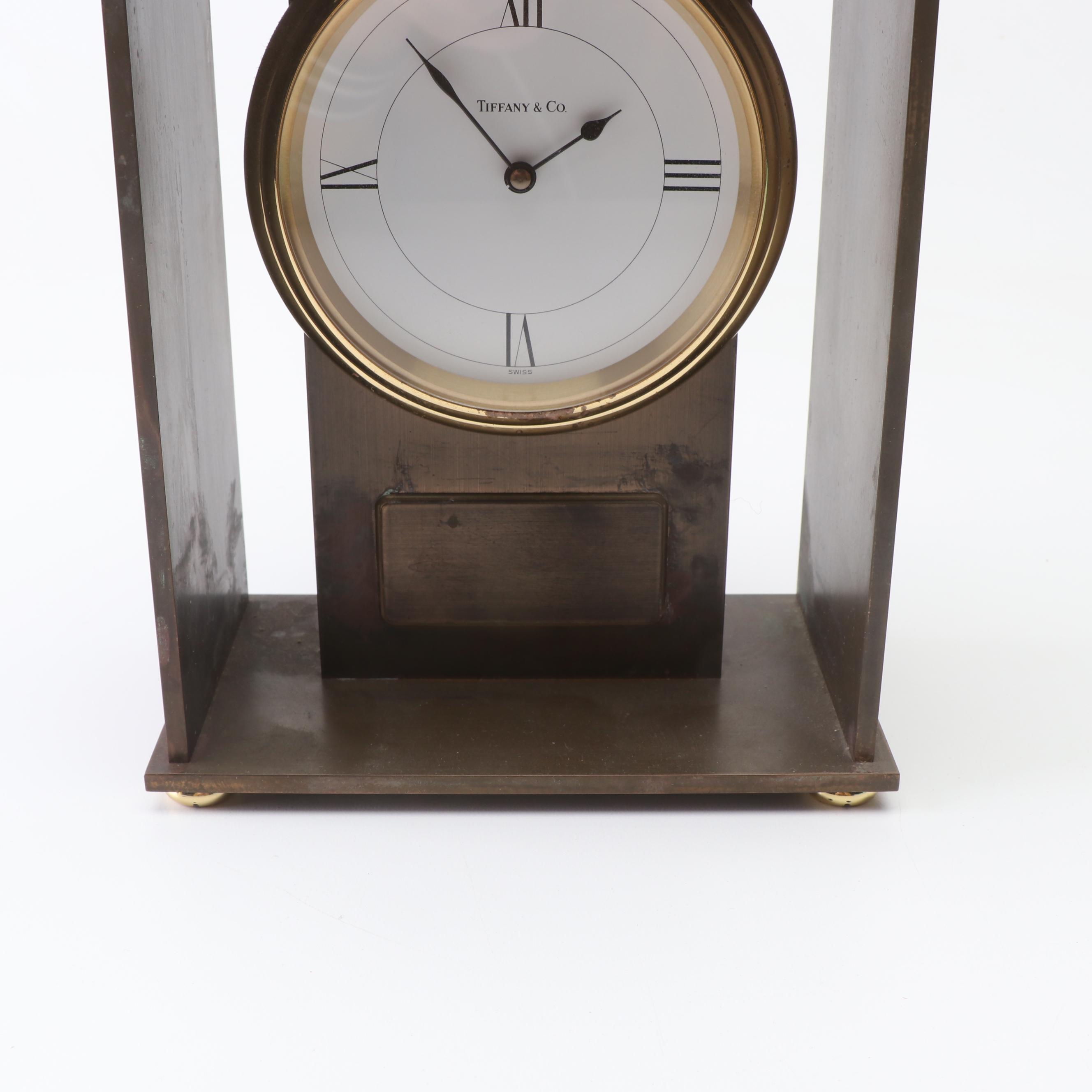 Tiffany & Co. Brass Mantel Clock EBTH