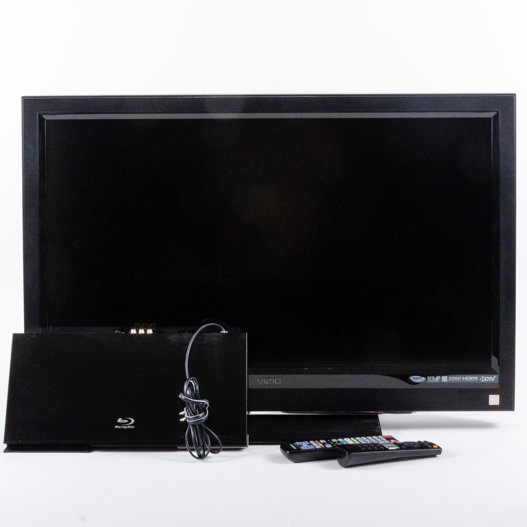 VIZIO 37" HDMI Flat Screen Television and Samsung BluRay Disc Player