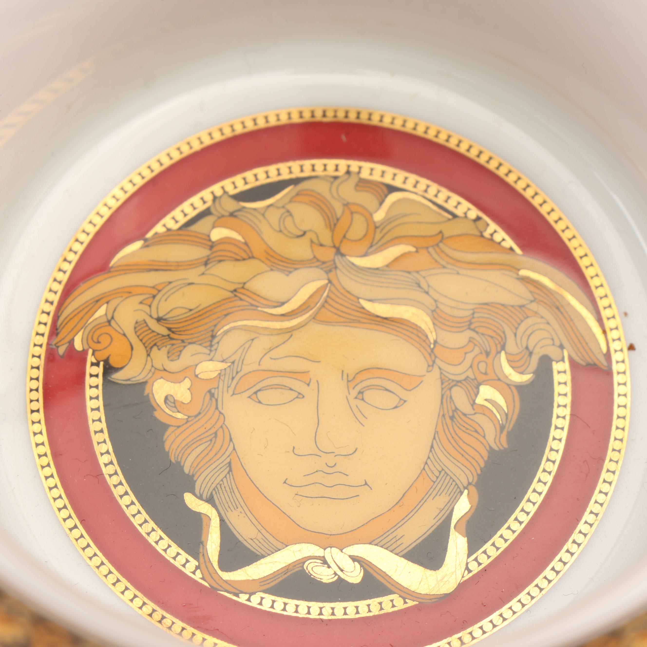 Versace for Rosenthal "Medusa Red" Porcelain Flat Cups and Saucers EBTH