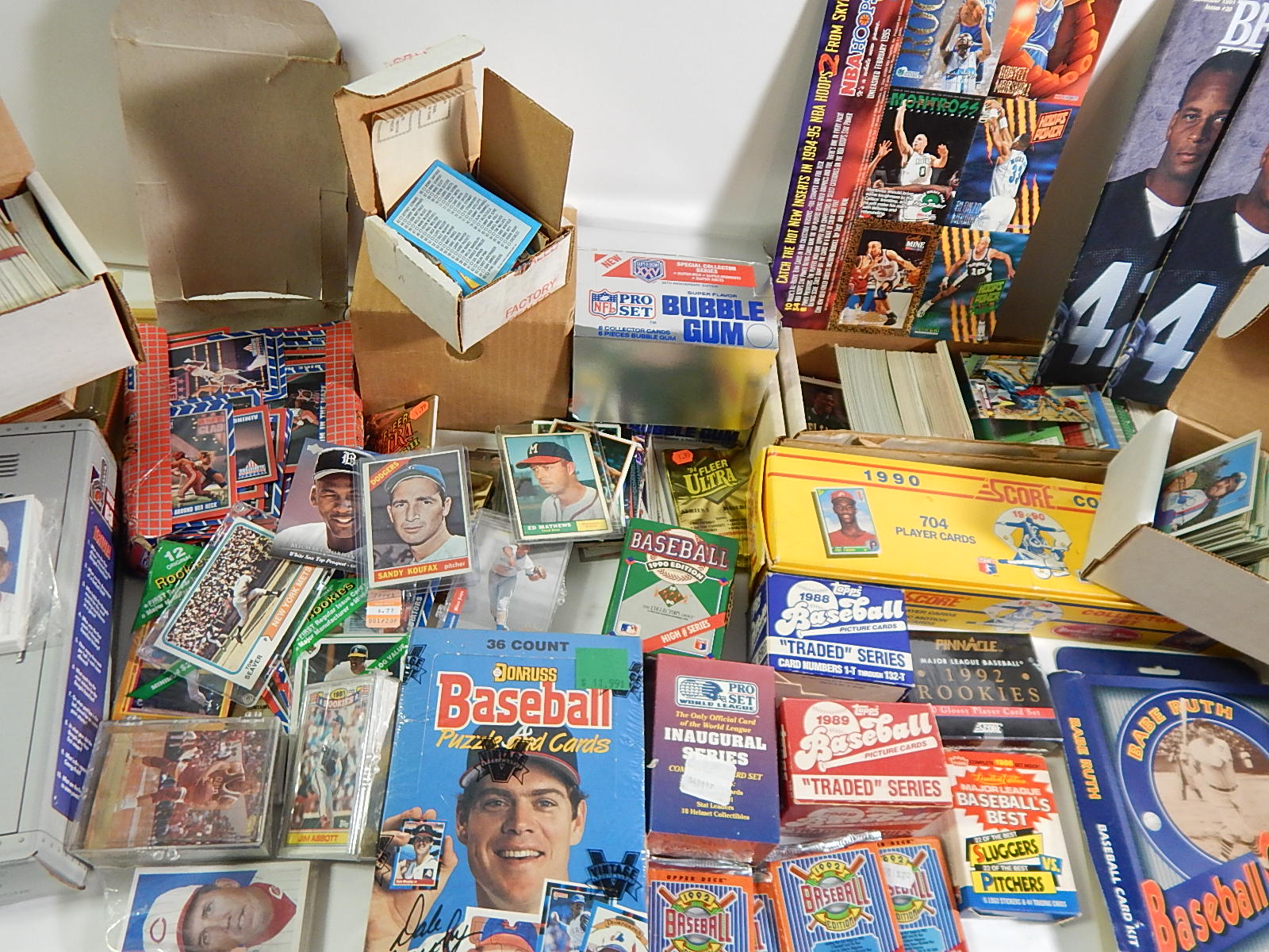 Large Sports Card Collection with Around