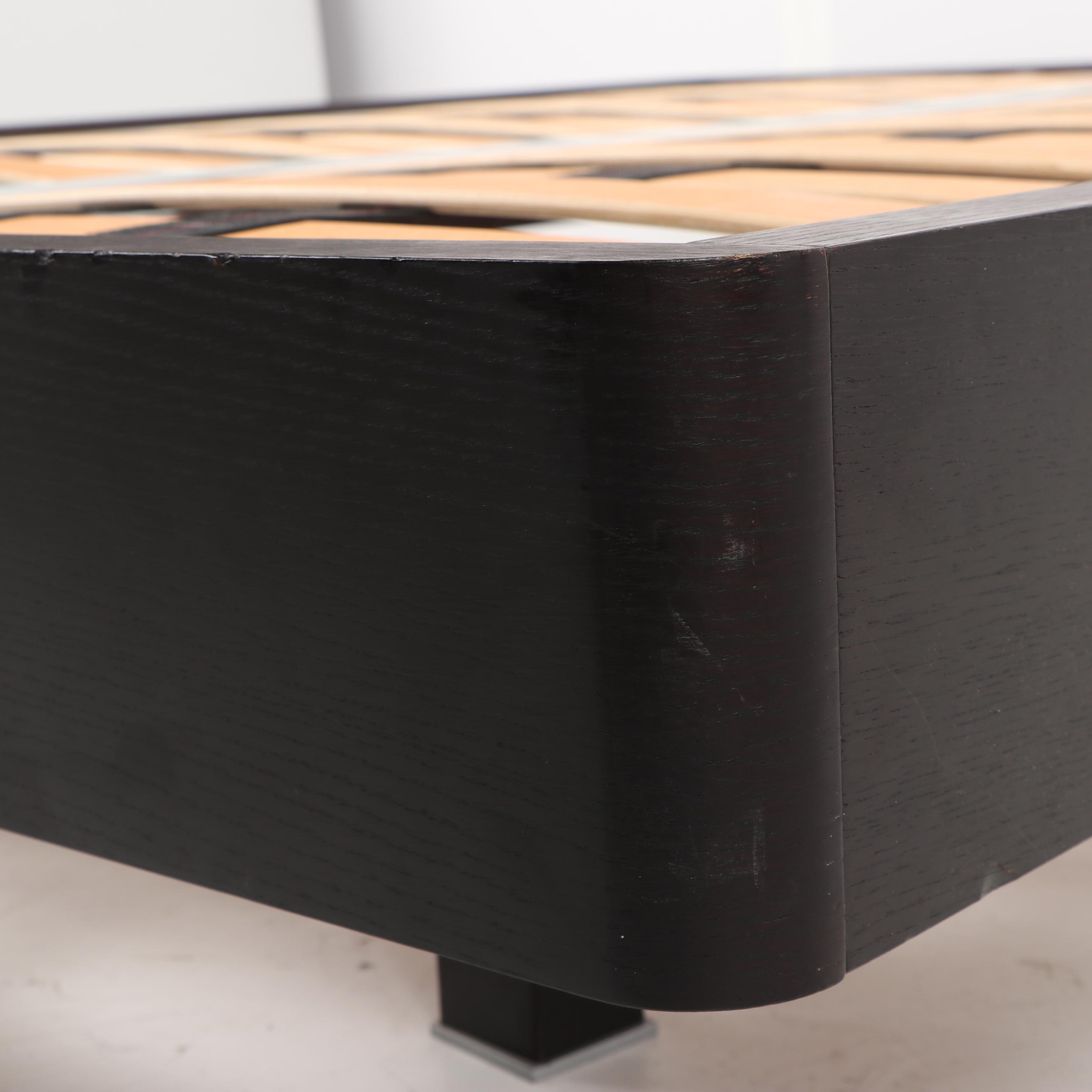 Painted Wood King Size Platform Bed Frame, 21st Century EBTH