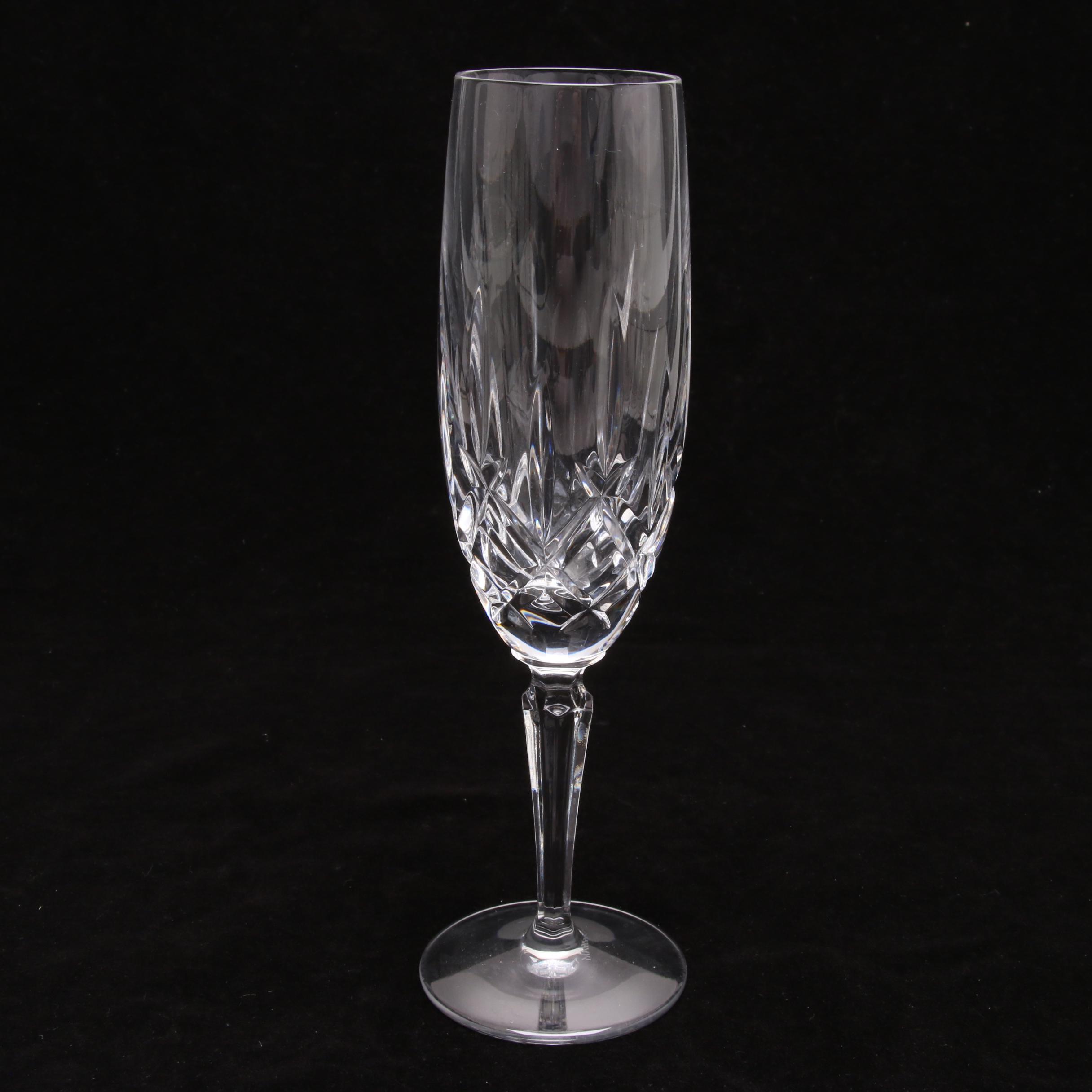 Gorham Crystal "Lady Anne" Fluted Champagne Glasses EBTH