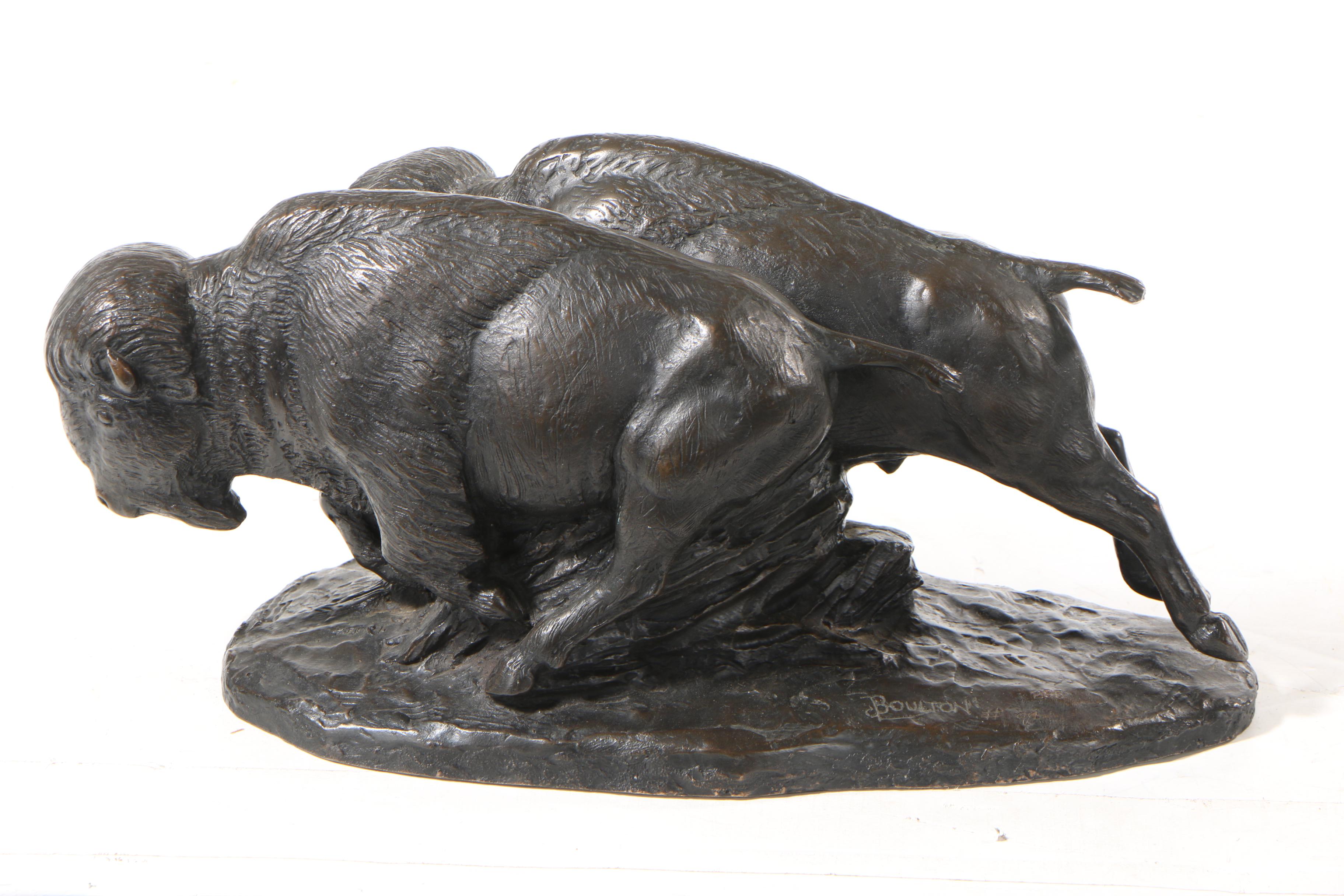 Joseph Boulton Bronze Sculpture "Two Buffalo" EBTH