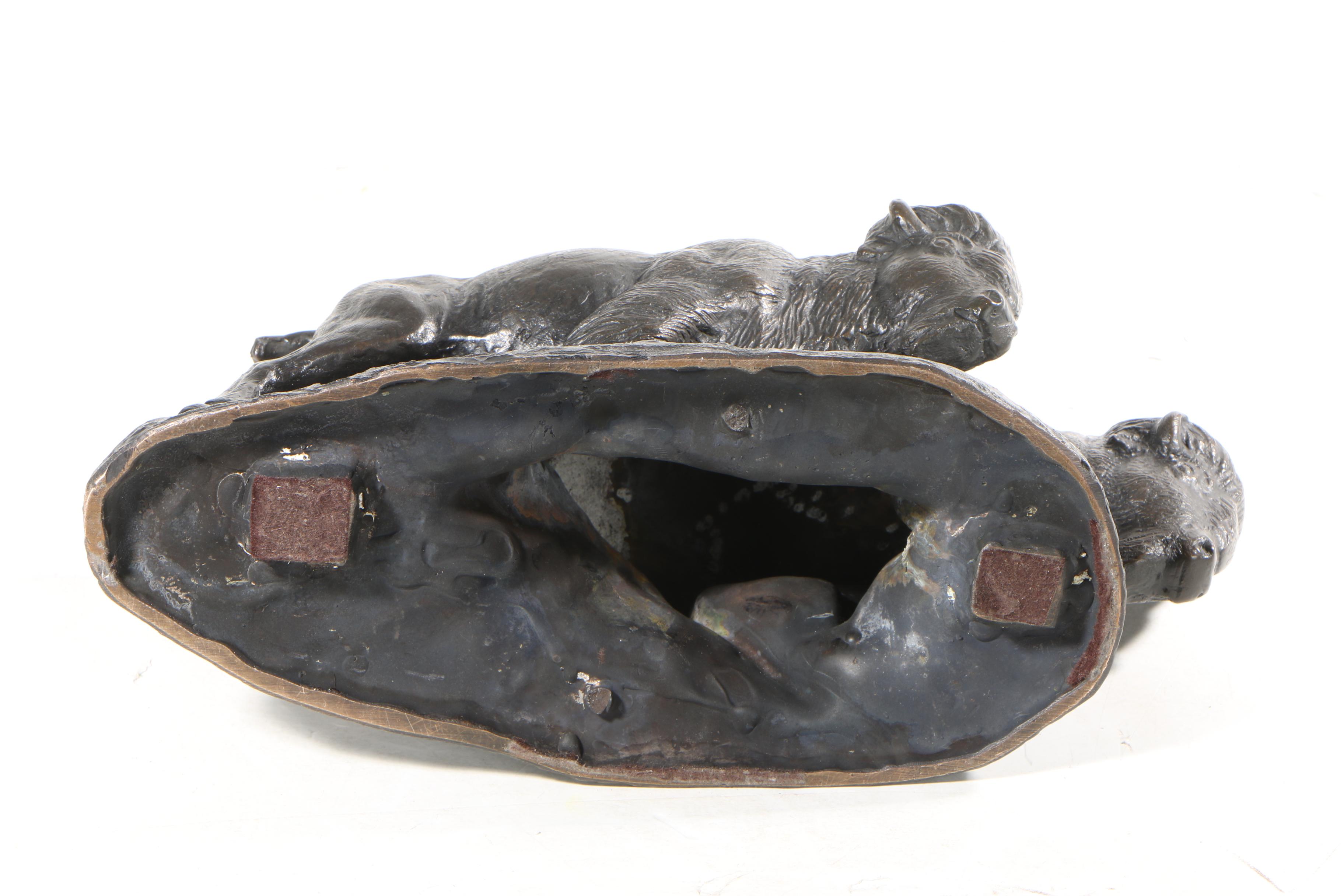 Joseph Boulton Bronze Sculpture "Two Buffalo" EBTH