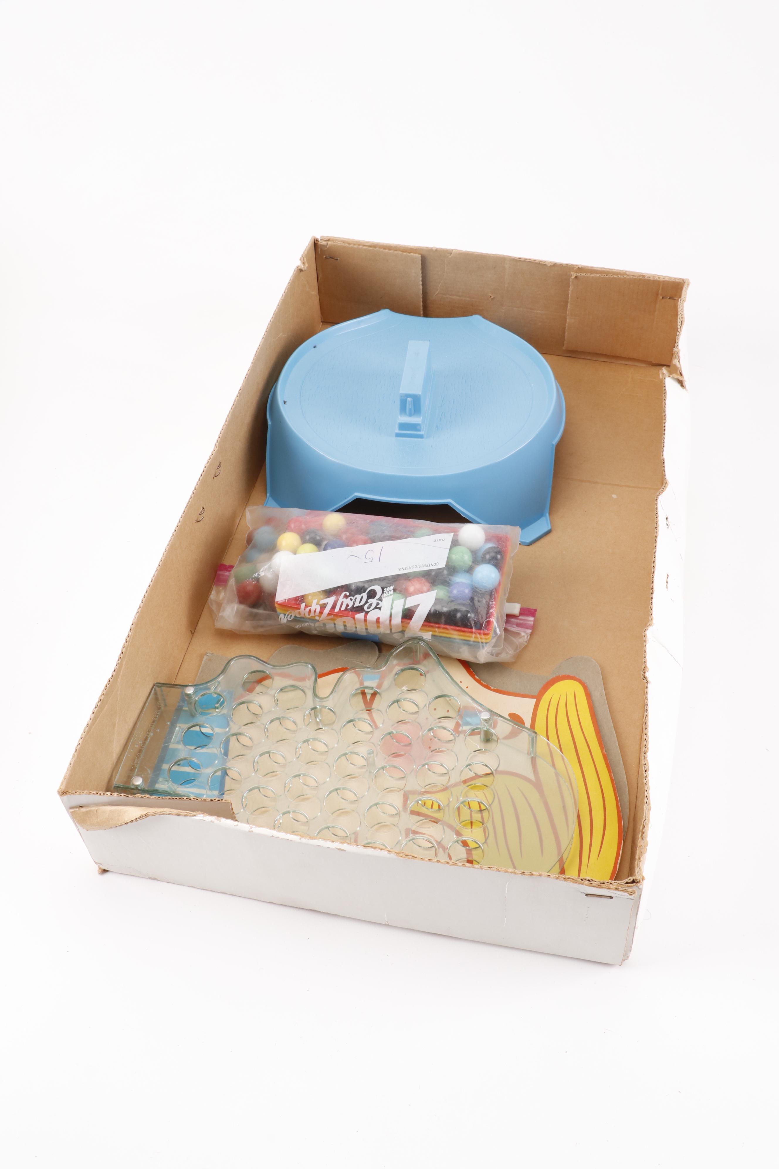 Marblehead Game with Other Games and Glass Marbles EBTH