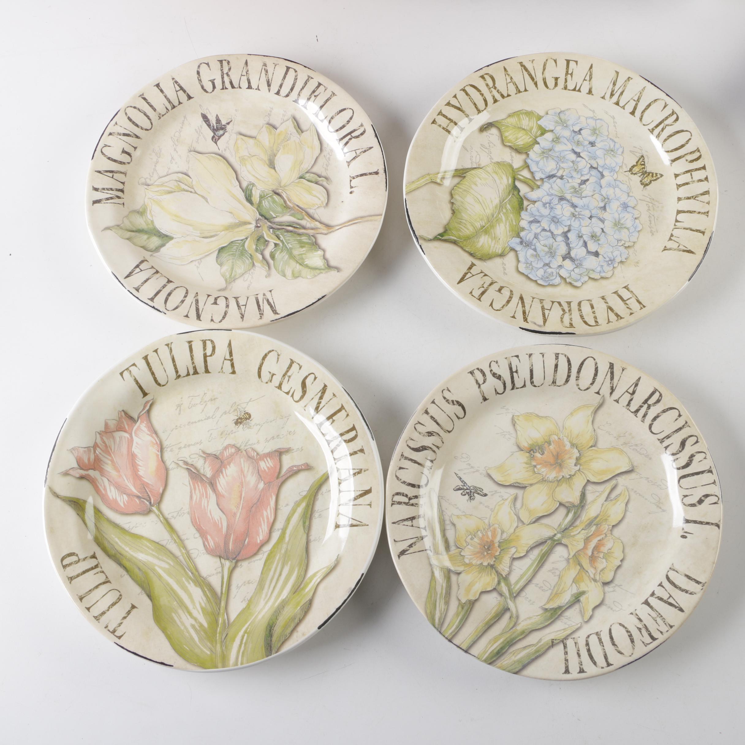 Pottery Barn Plates with Arthur Court Napkin Rings and Juliska "Pewter