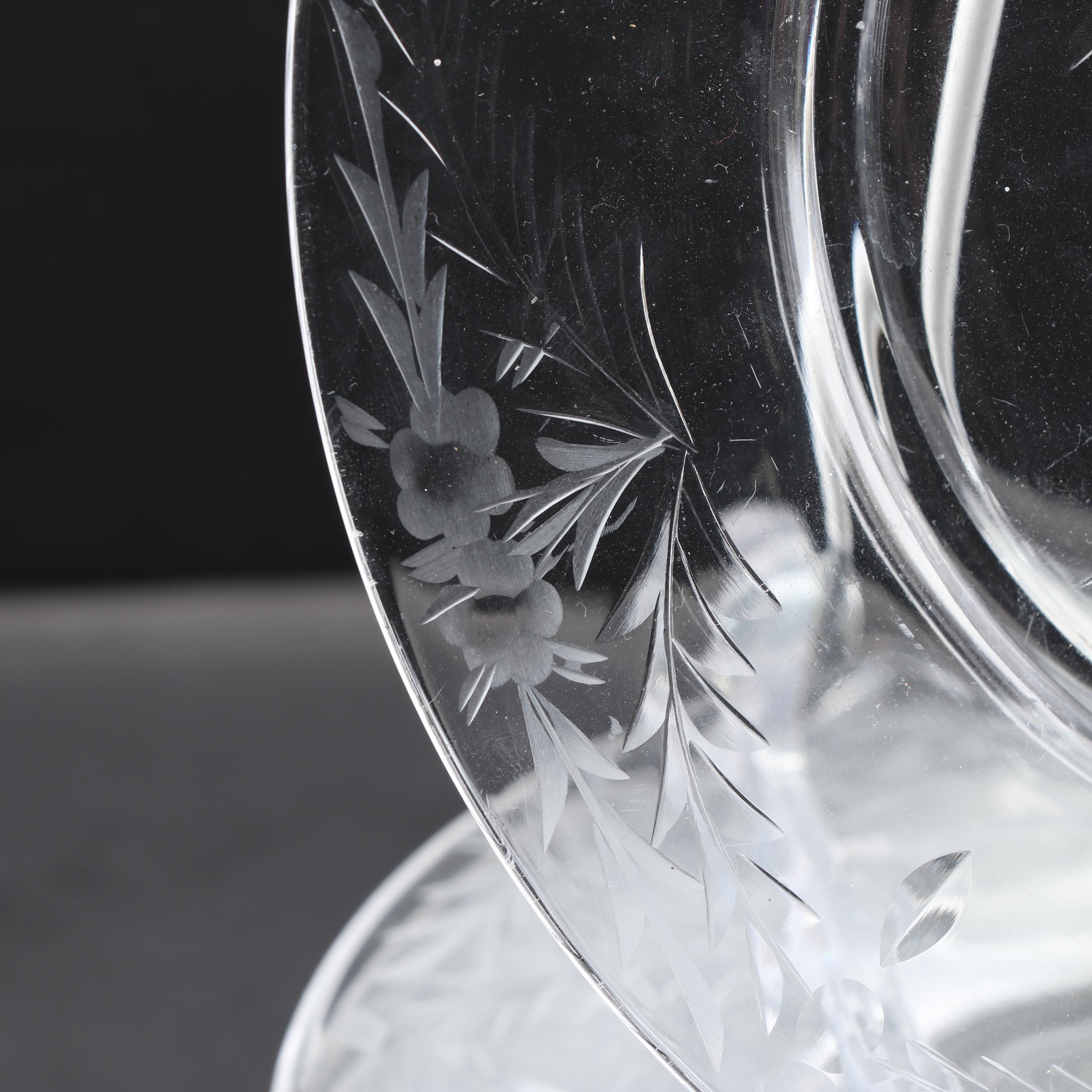 Etched Glass Salad Plates EBTH