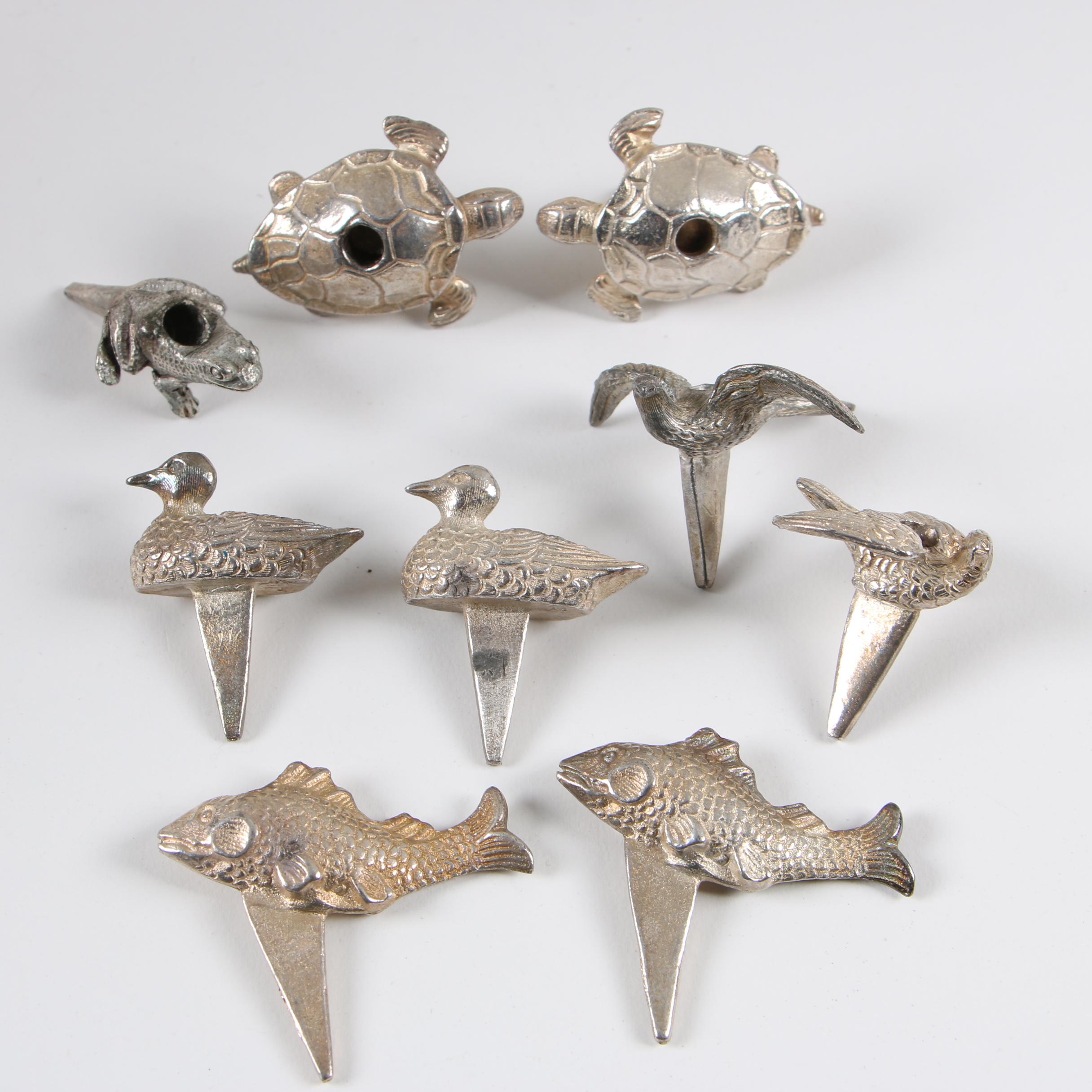 Reed & Barton Silver Plate AnimalShaped Cake Candle Holder Set EBTH