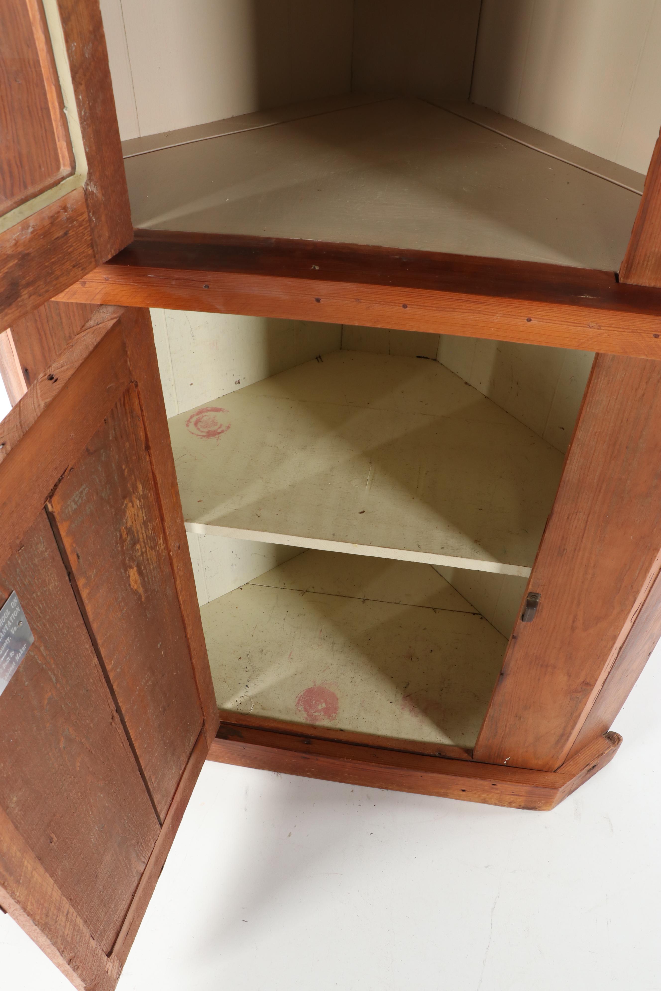 Repurposed Pine Corner Cabinet, Early 20th Century | EBTH