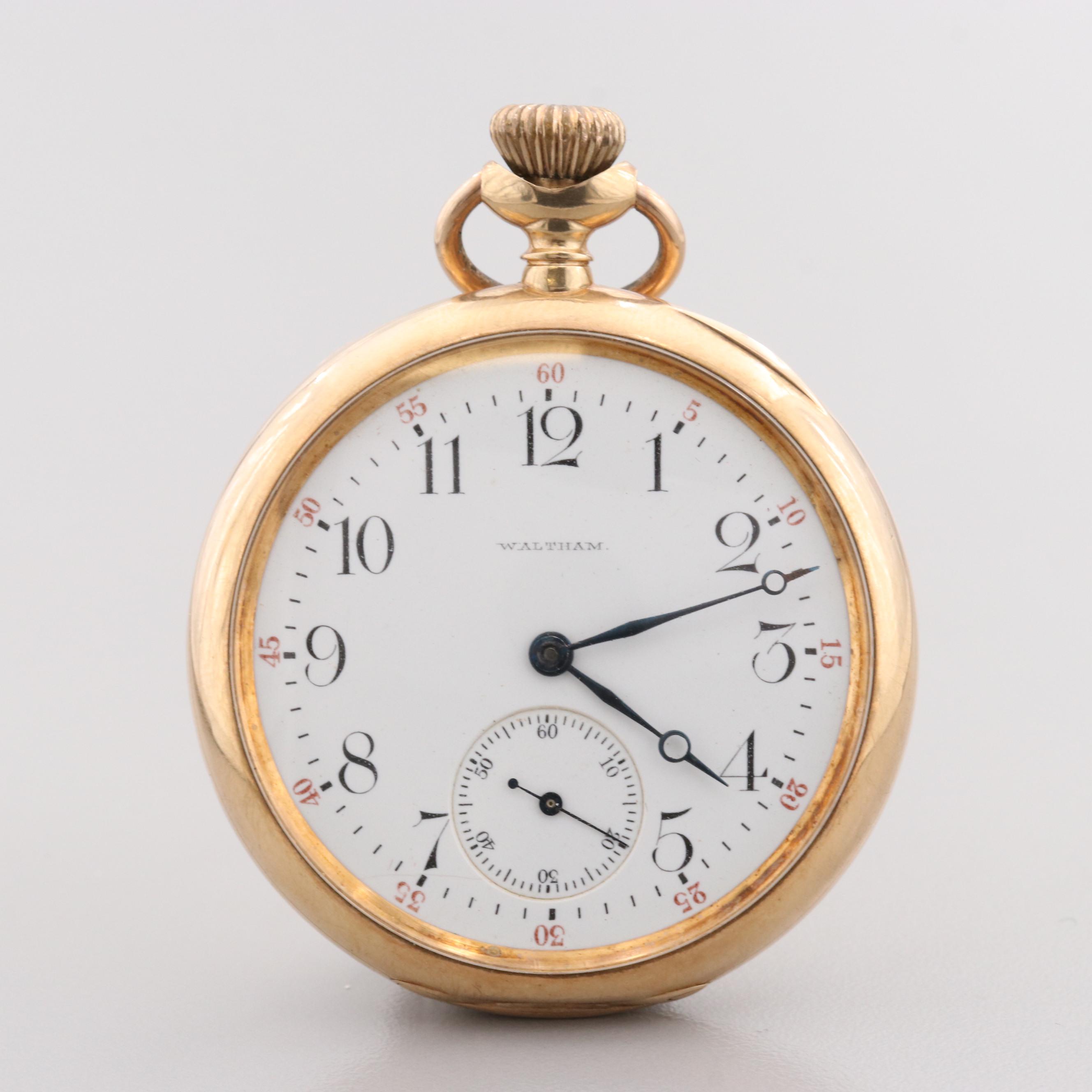 American Waltham Watch Co. 14K Yellow Gold Pocket Watch, Circa 1901 EBTH