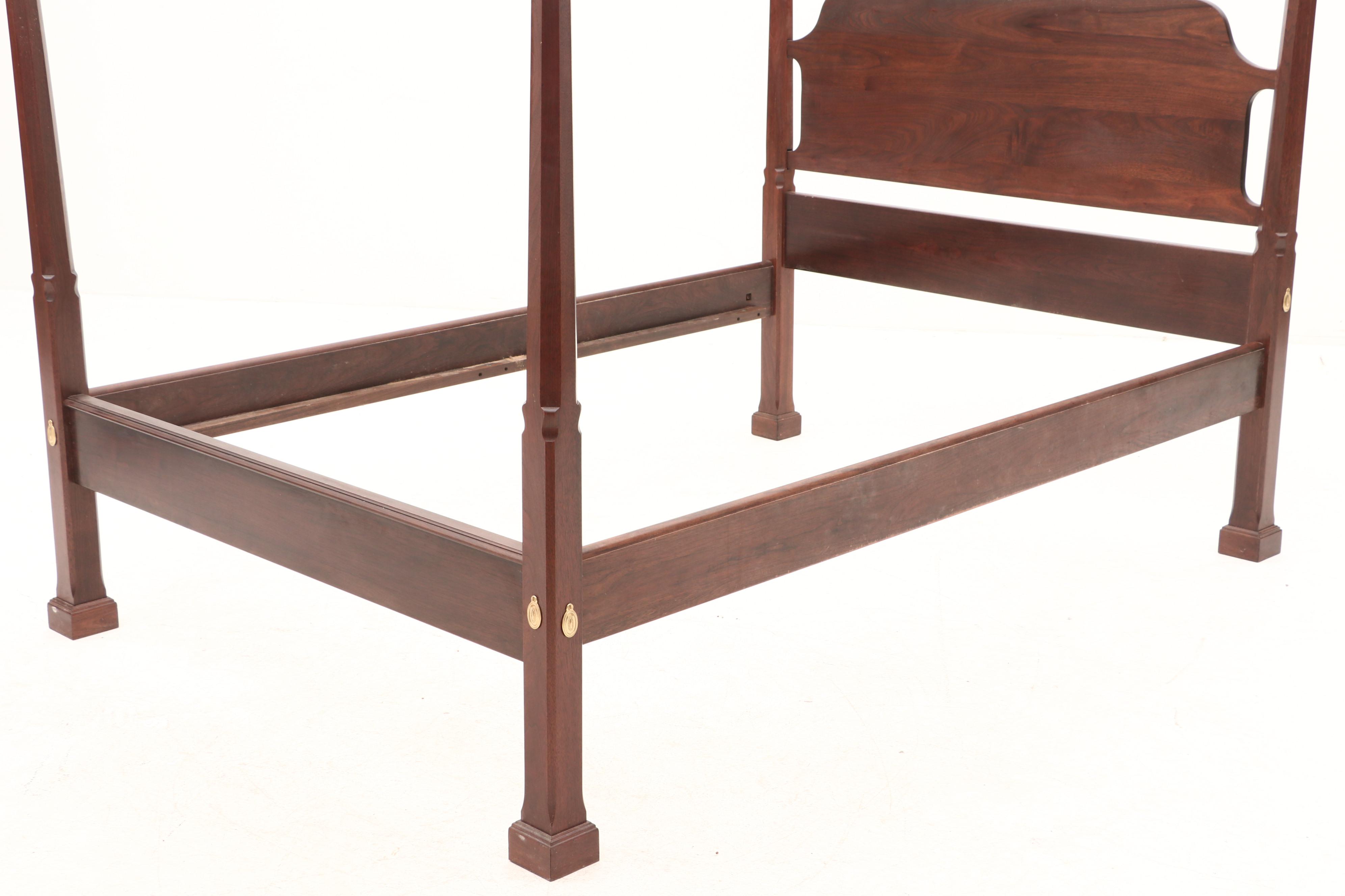 Walnut Pencil Post Bed with Rails EBTH