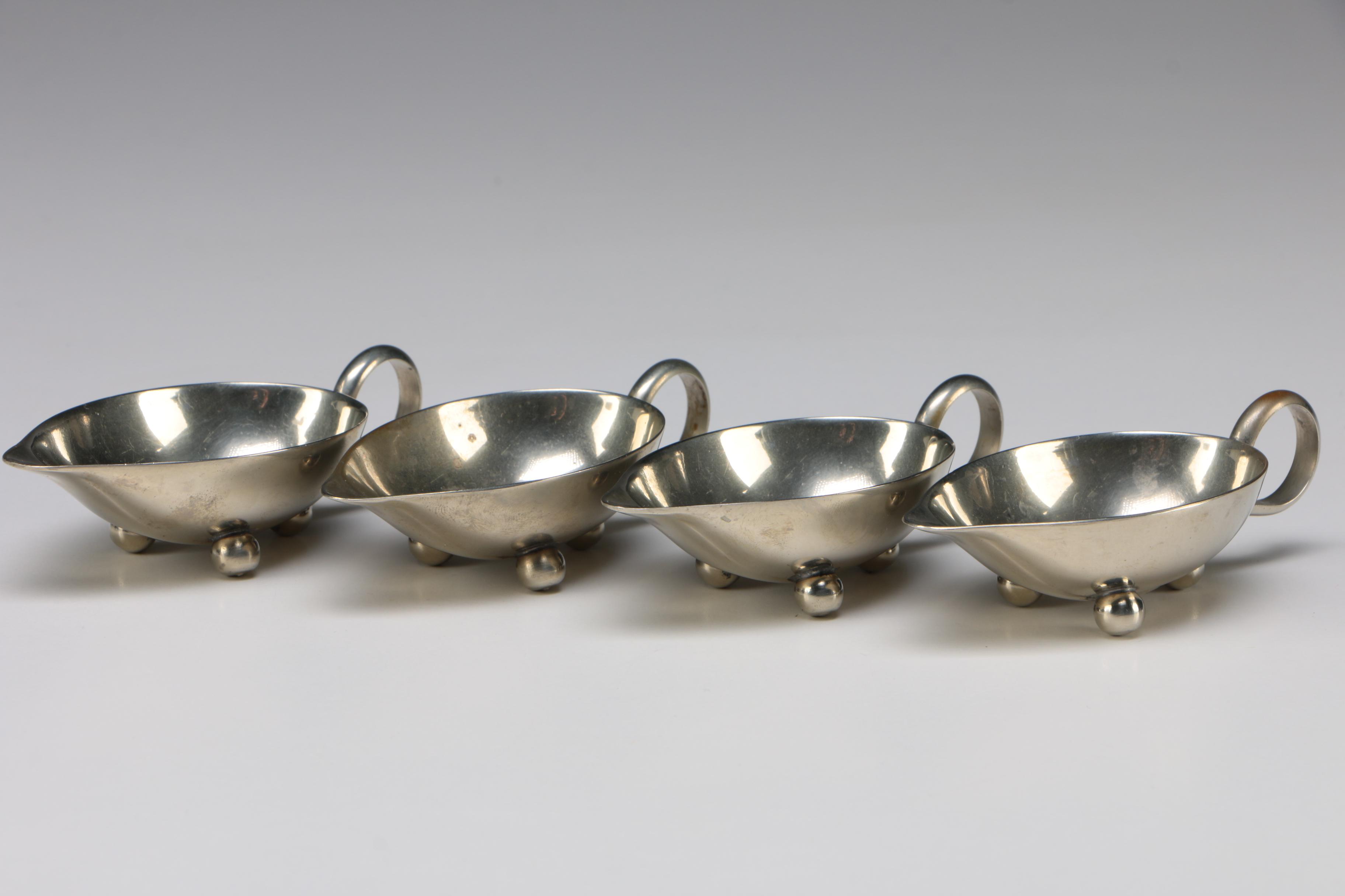 Italian Alpacca Silver Individual Sauce Boats EBTH