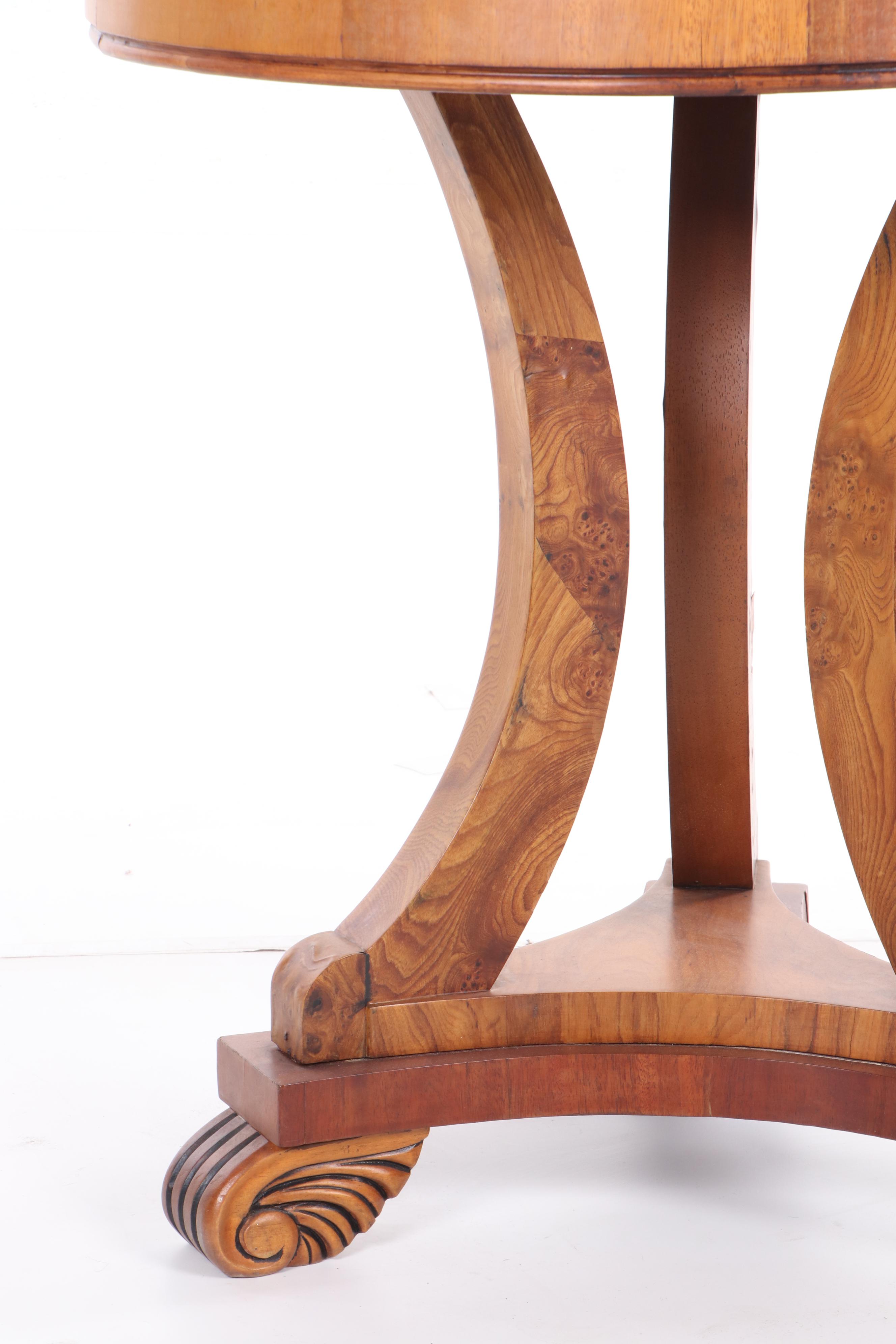 Biedermeier Burl Veneer Center Table, Mid19th Century EBTH