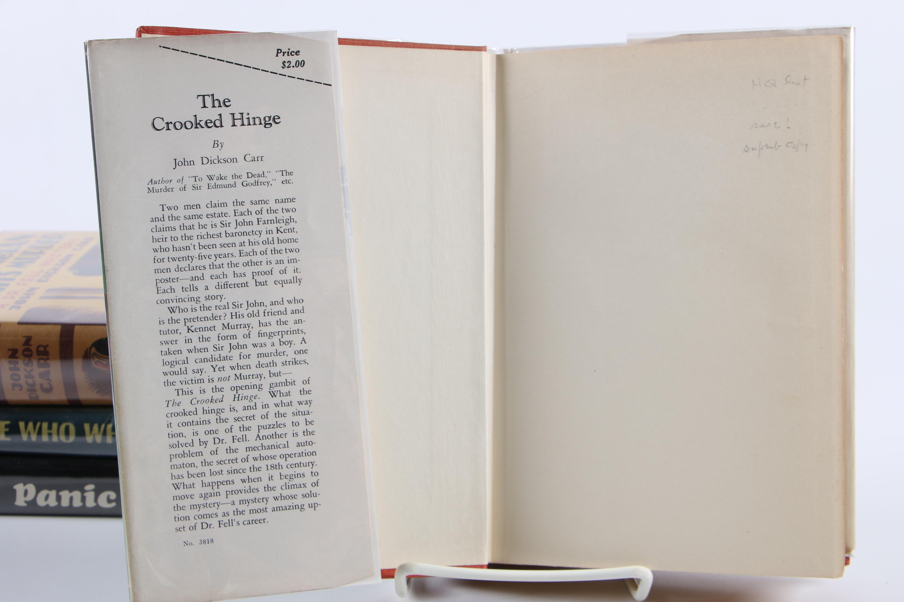 John Dickson Carr First Edition Crime Novels EBTH