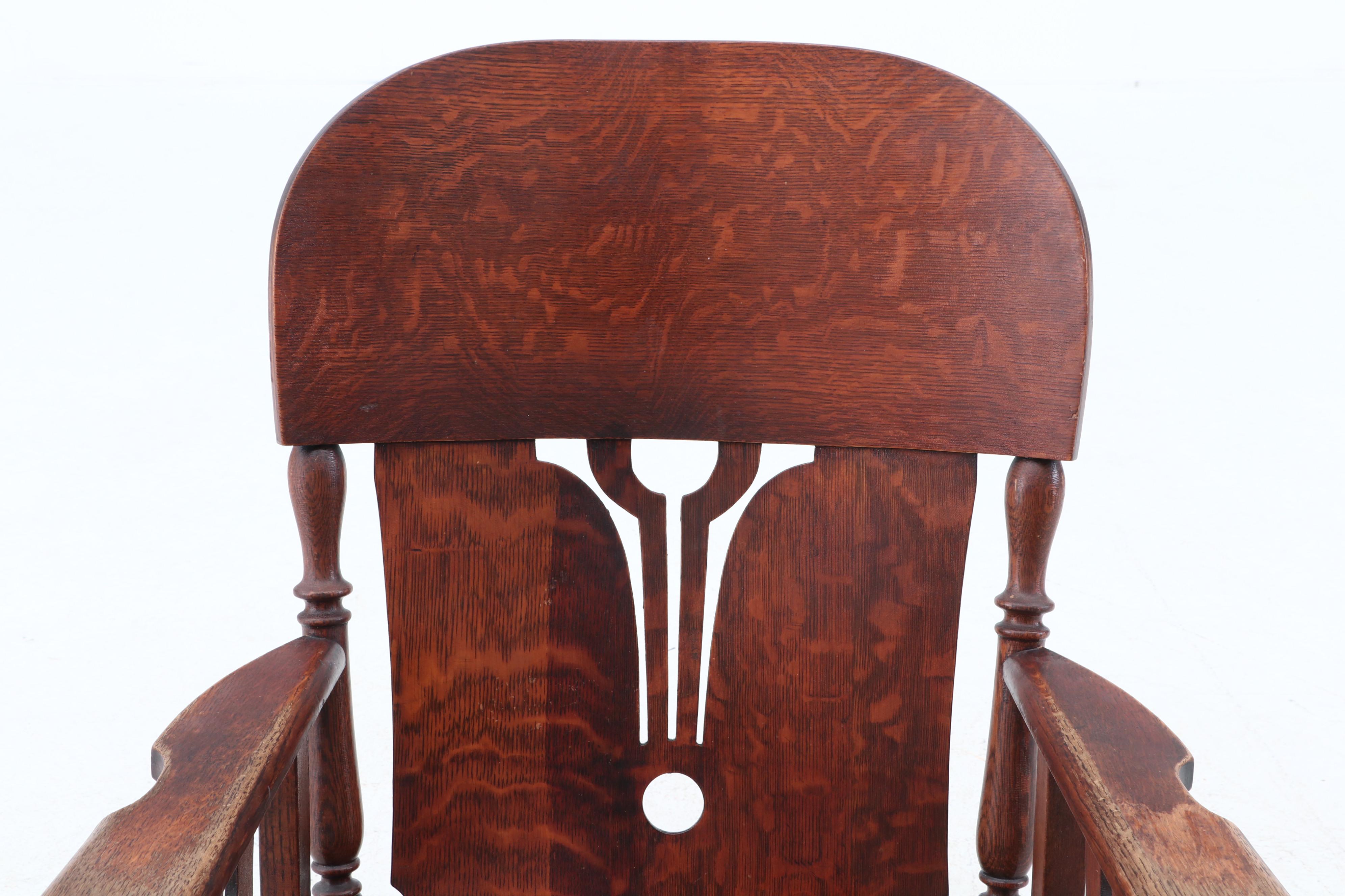 Early 20th Century Mission Rocking Chair by Wisconsin Chair Co. in Oak EBTH