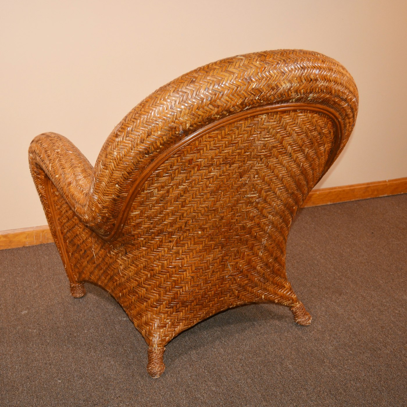 "Malabar" Rattan Lounge Chair by Pottery Barn, 21st