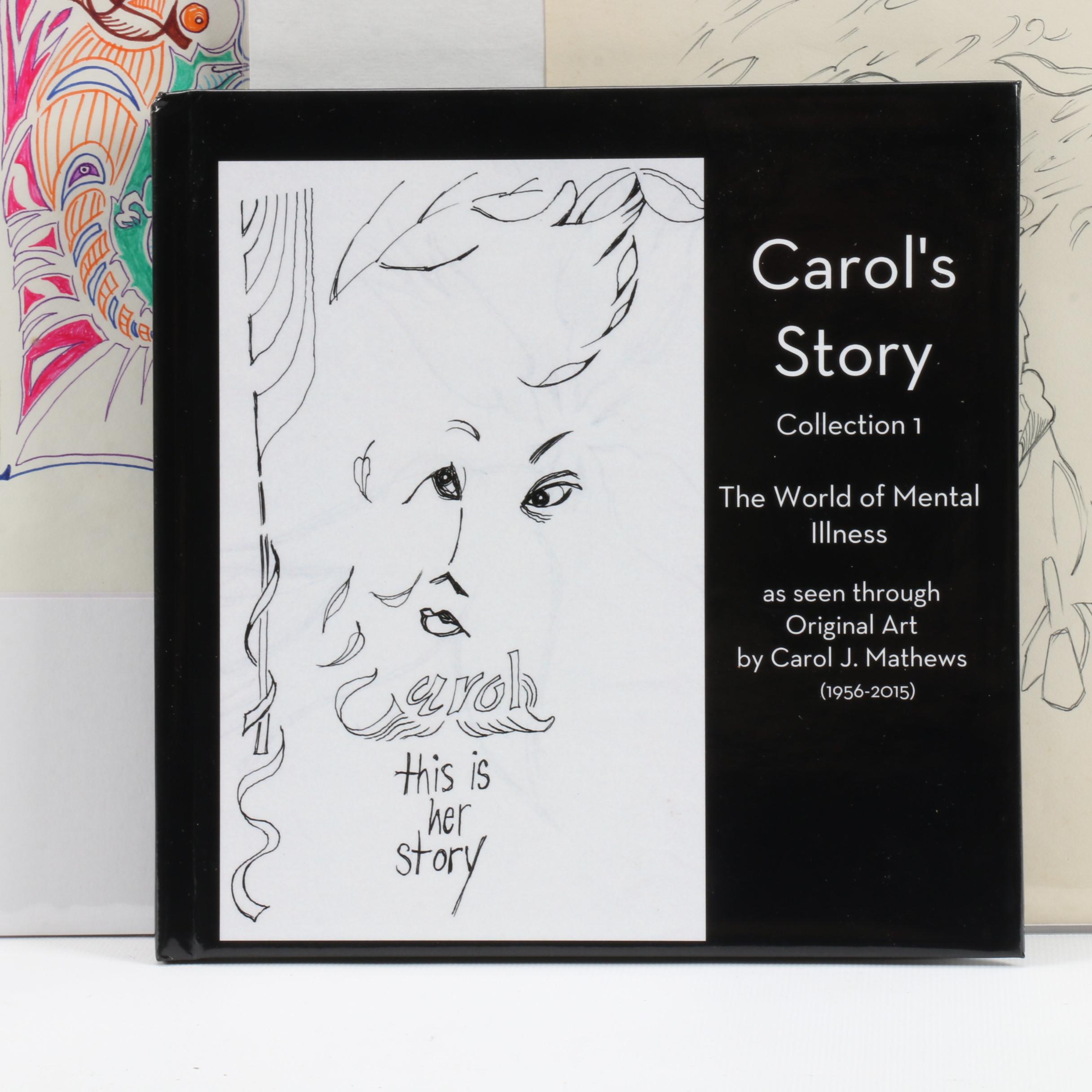 Carol Mathews Assorted Drawings Plus Book "Carol's Story" EBTH