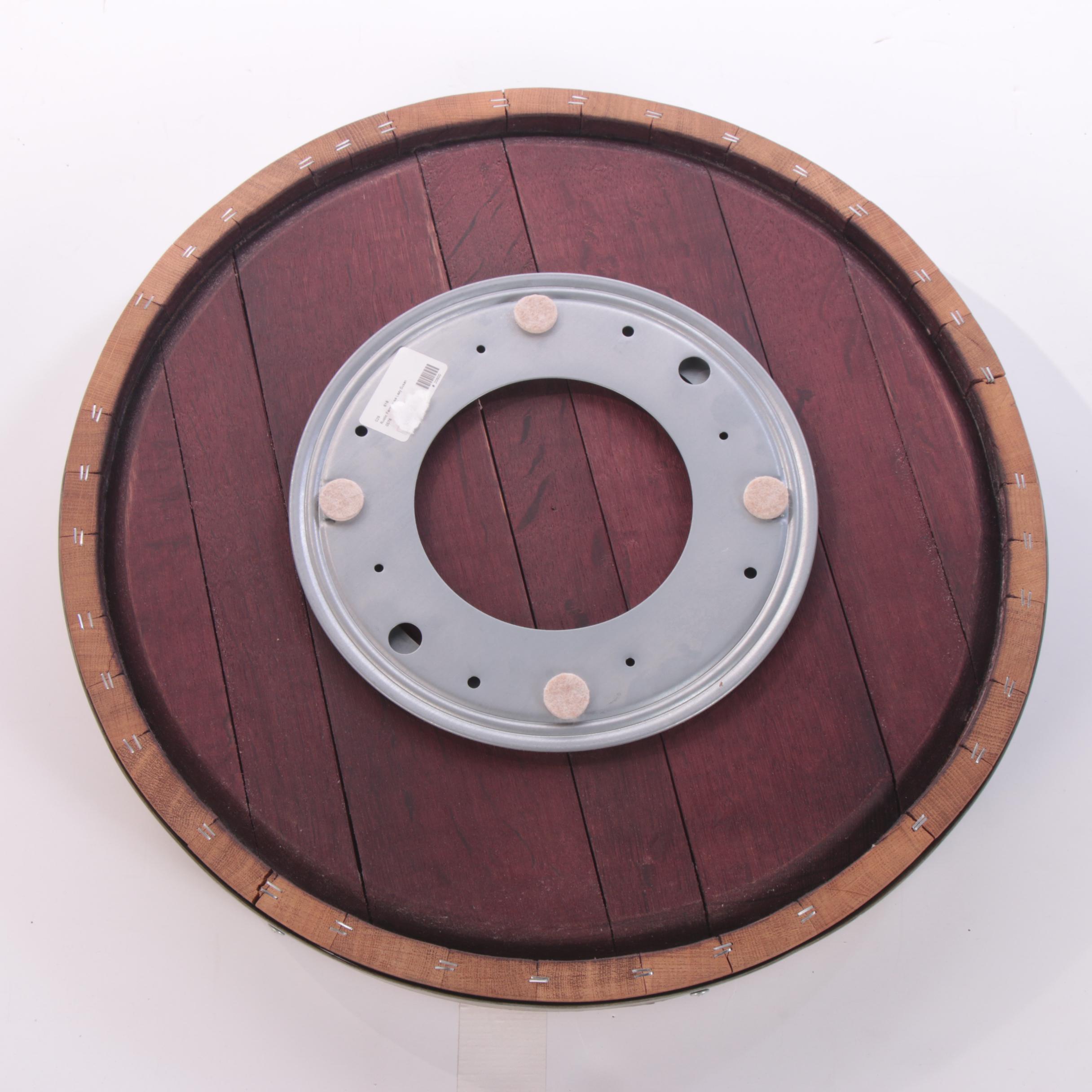 Tonnellerie Reclaimed Wine Barrel Lid Lazy Susan EBTH