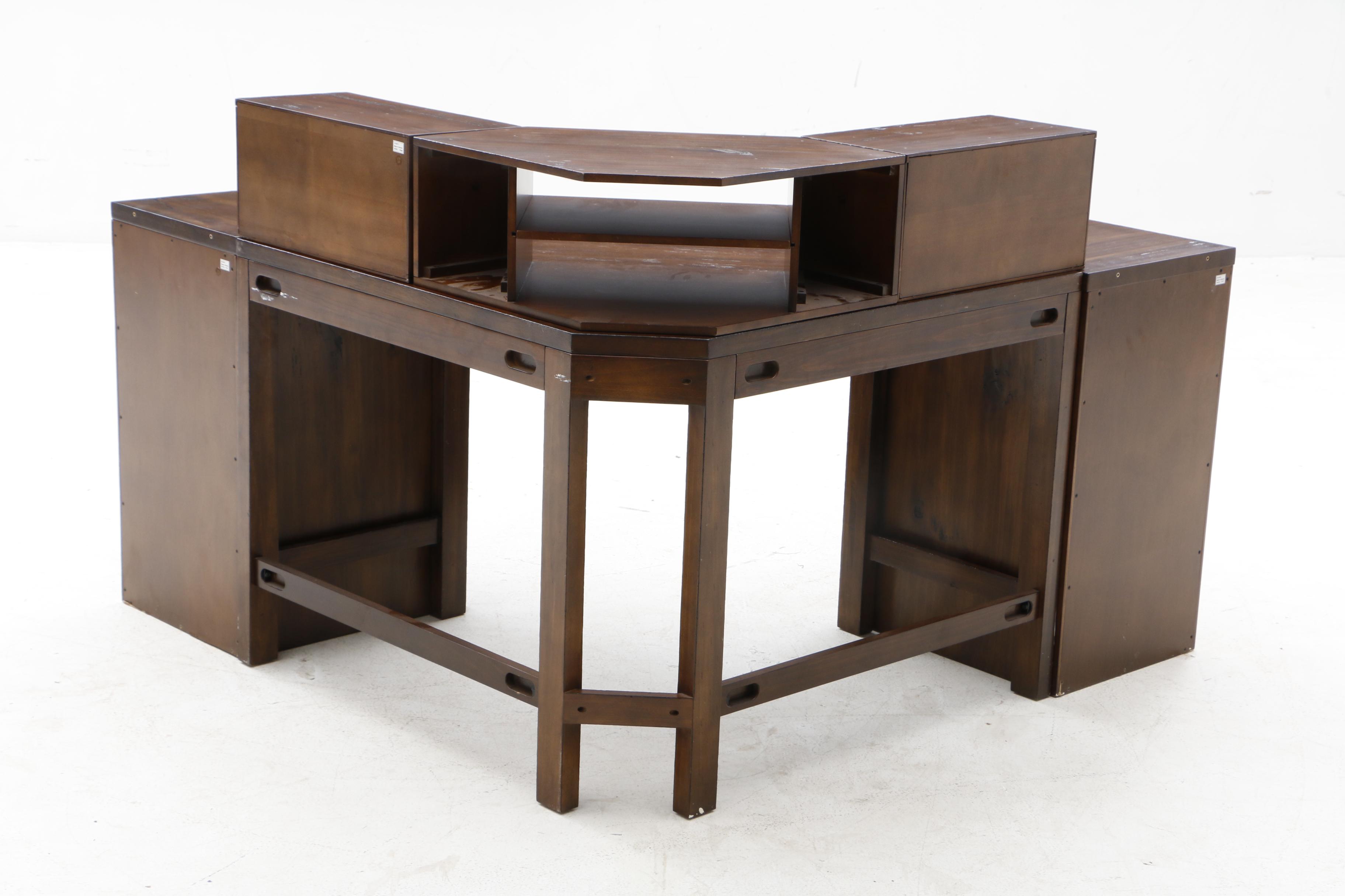 Pine Corner Desk with Riser Shelf and File by Pottery Barn EBTH