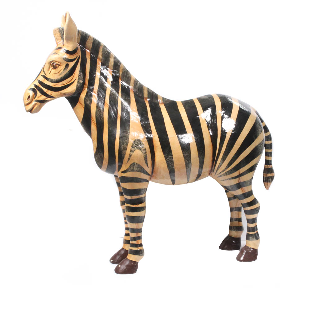 Sergio Bustamante HalfScale Zebra Sculpture, 1983 EBTH