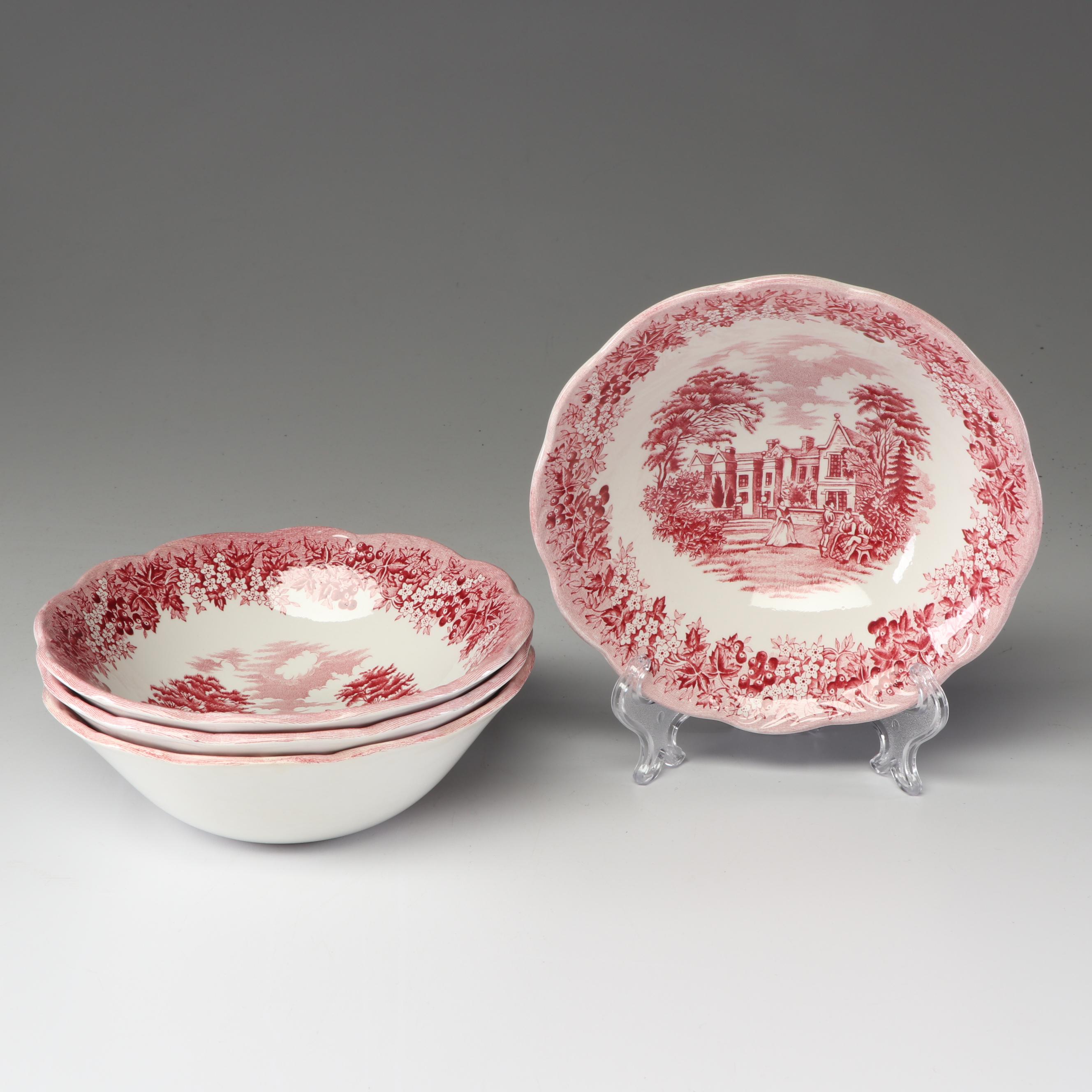 J & G Meakin "Romantic England" Ironstone Dinnerware with Mason's Canister EBTH