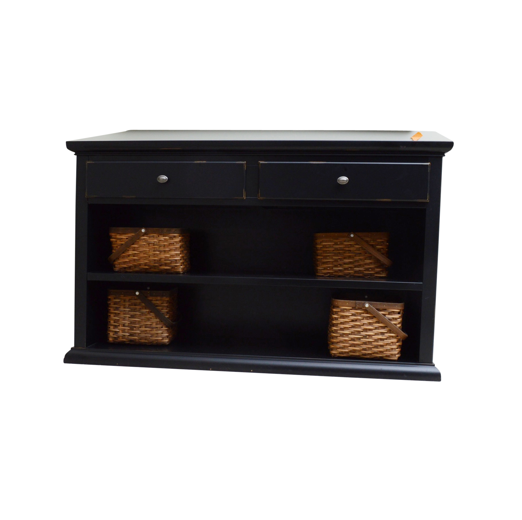 Pottery Barn Sideboard With Baskets Ebth