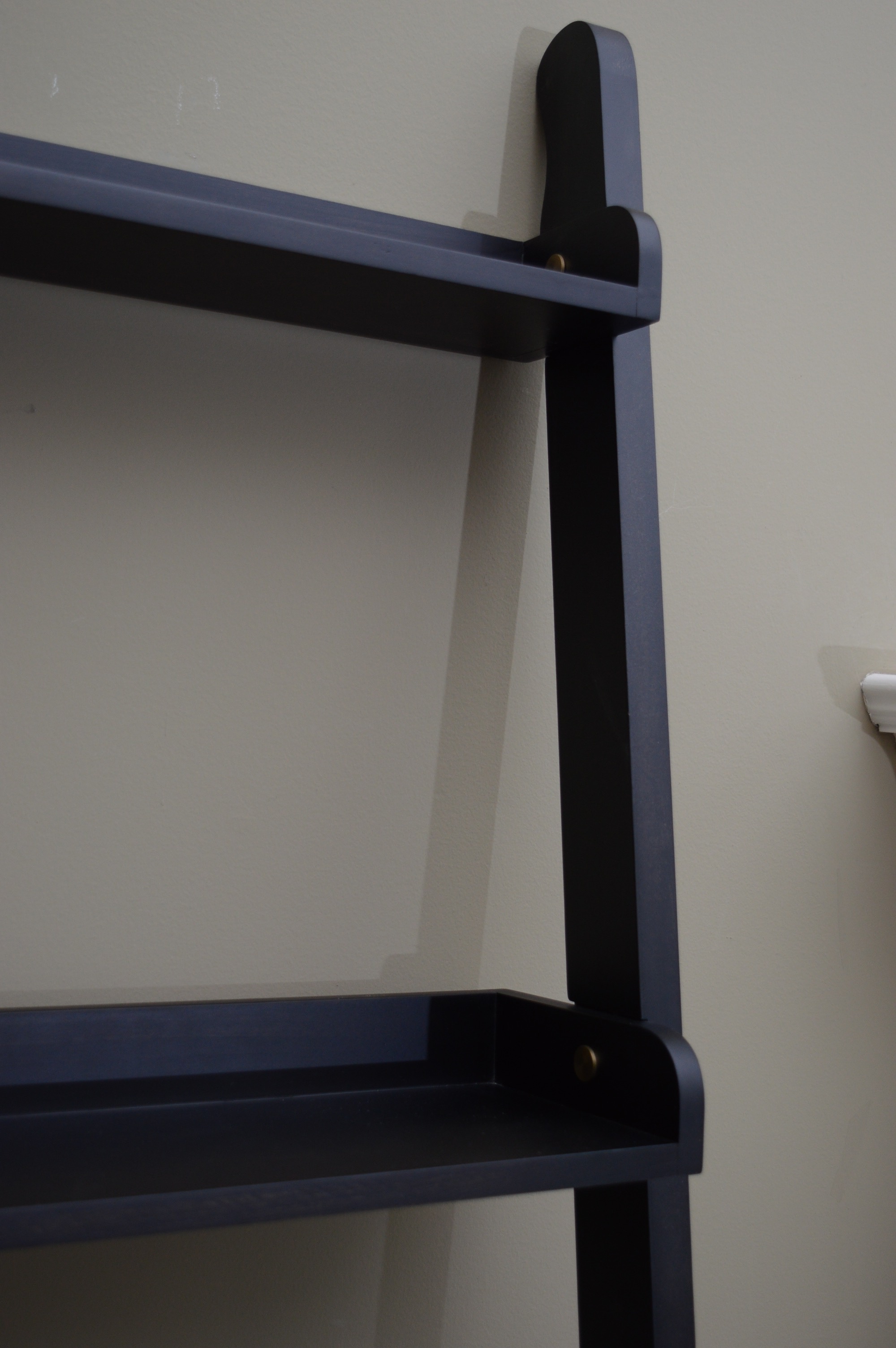 Black Leaning Ladder Bookshelf EBTH