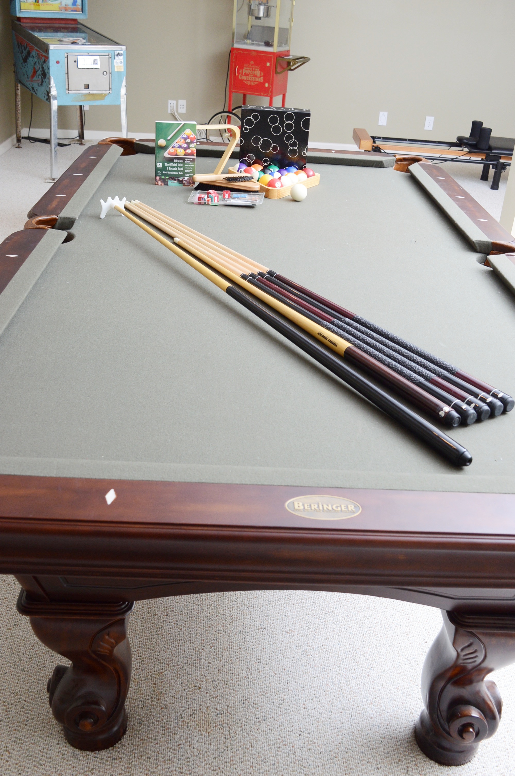 Beringer Slate Top Pool Table with Accessories EBTH