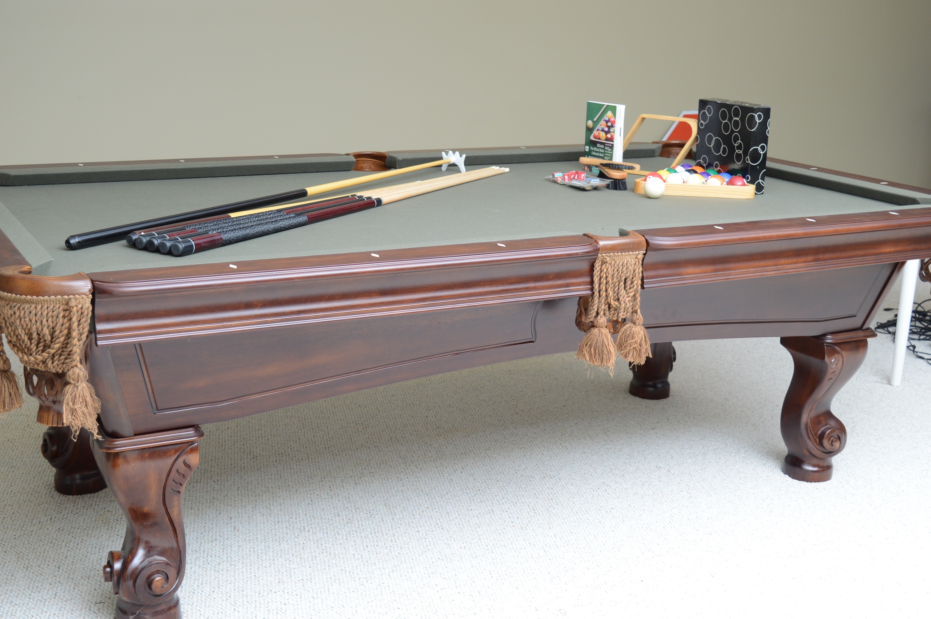 Beringer Slate Top Pool Table with Accessories EBTH