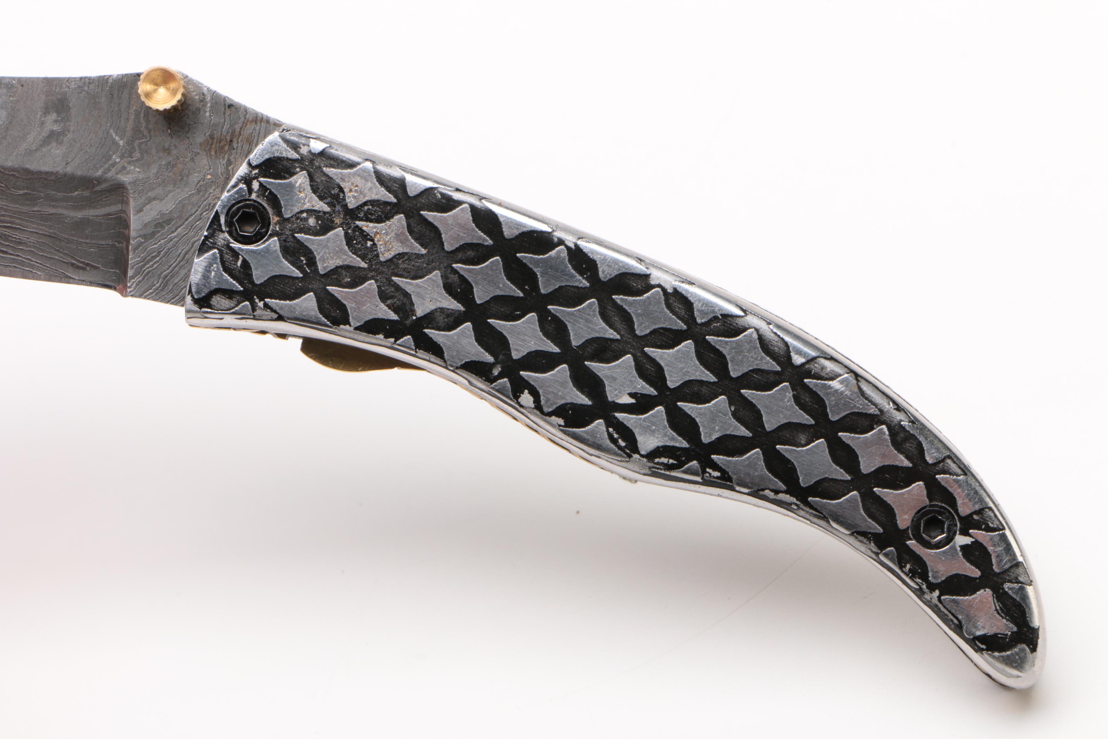 Cutlery Salvation Damascus Steel Blade Folding Knife and Other Folding Knives EBTH