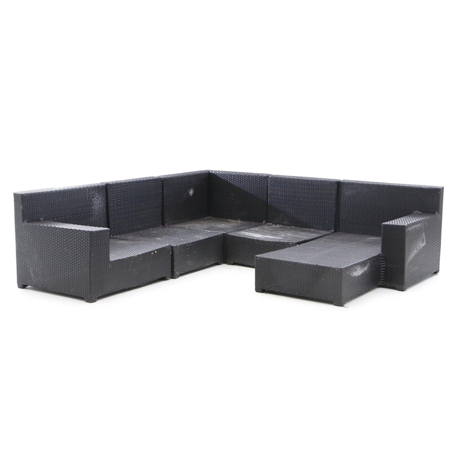 Frontgate Sectional Resin Patio Furniture In Black Ebth