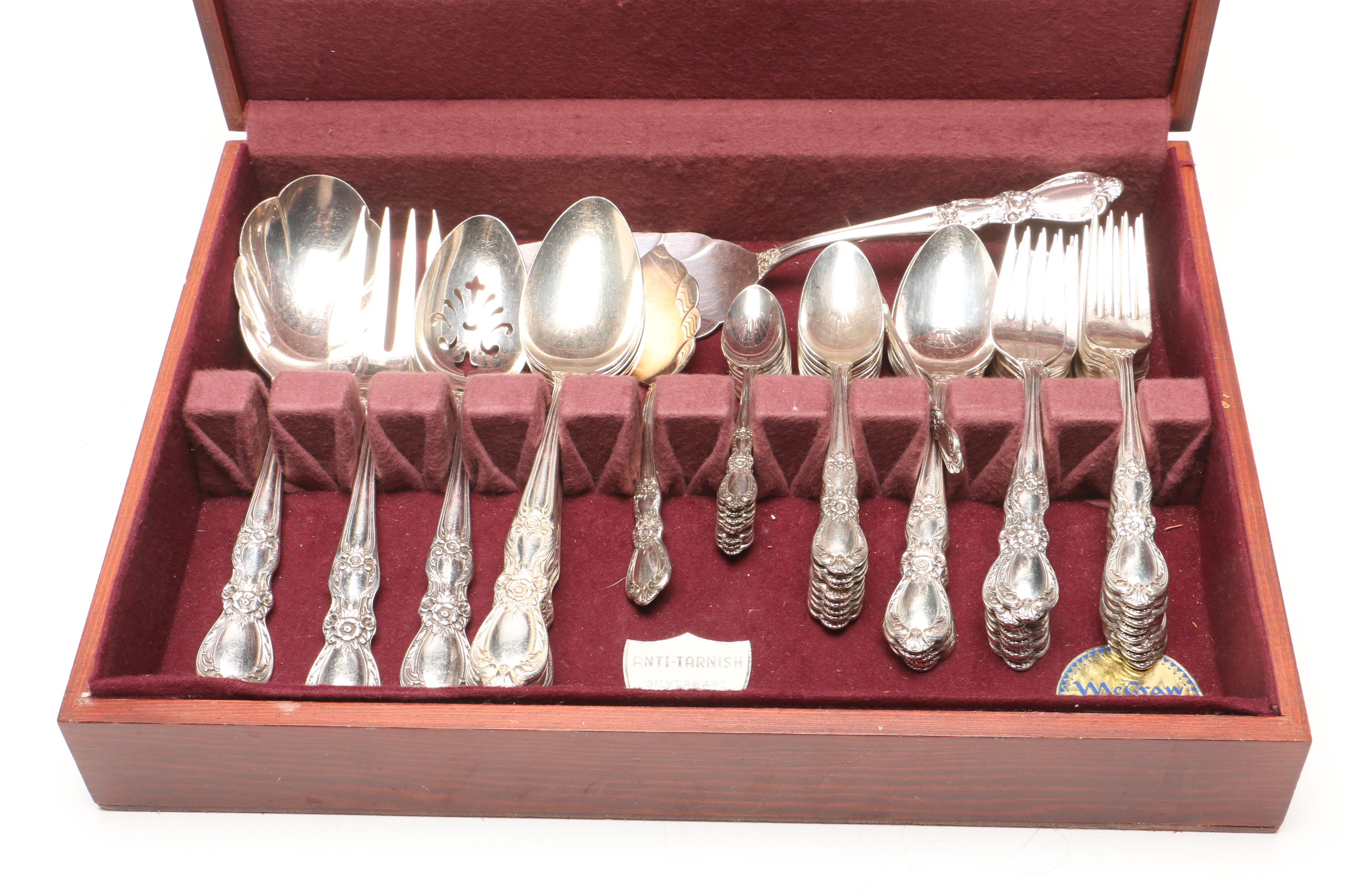 1847-rogers-bros-heritage-silver-plate-flatware-set-ebth