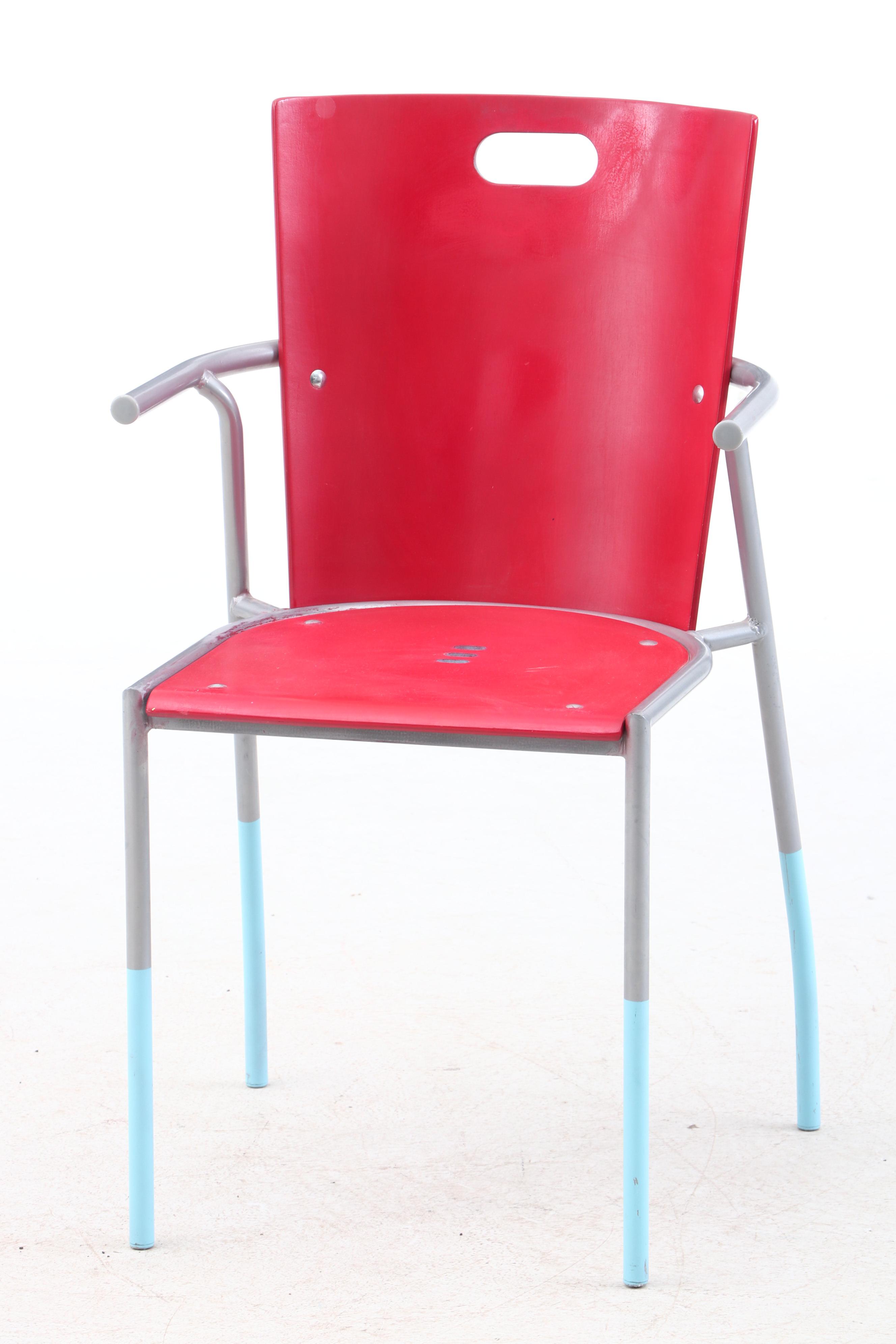 Modern Chair and Keith Haring Inspired IKEA Side Table EBTH