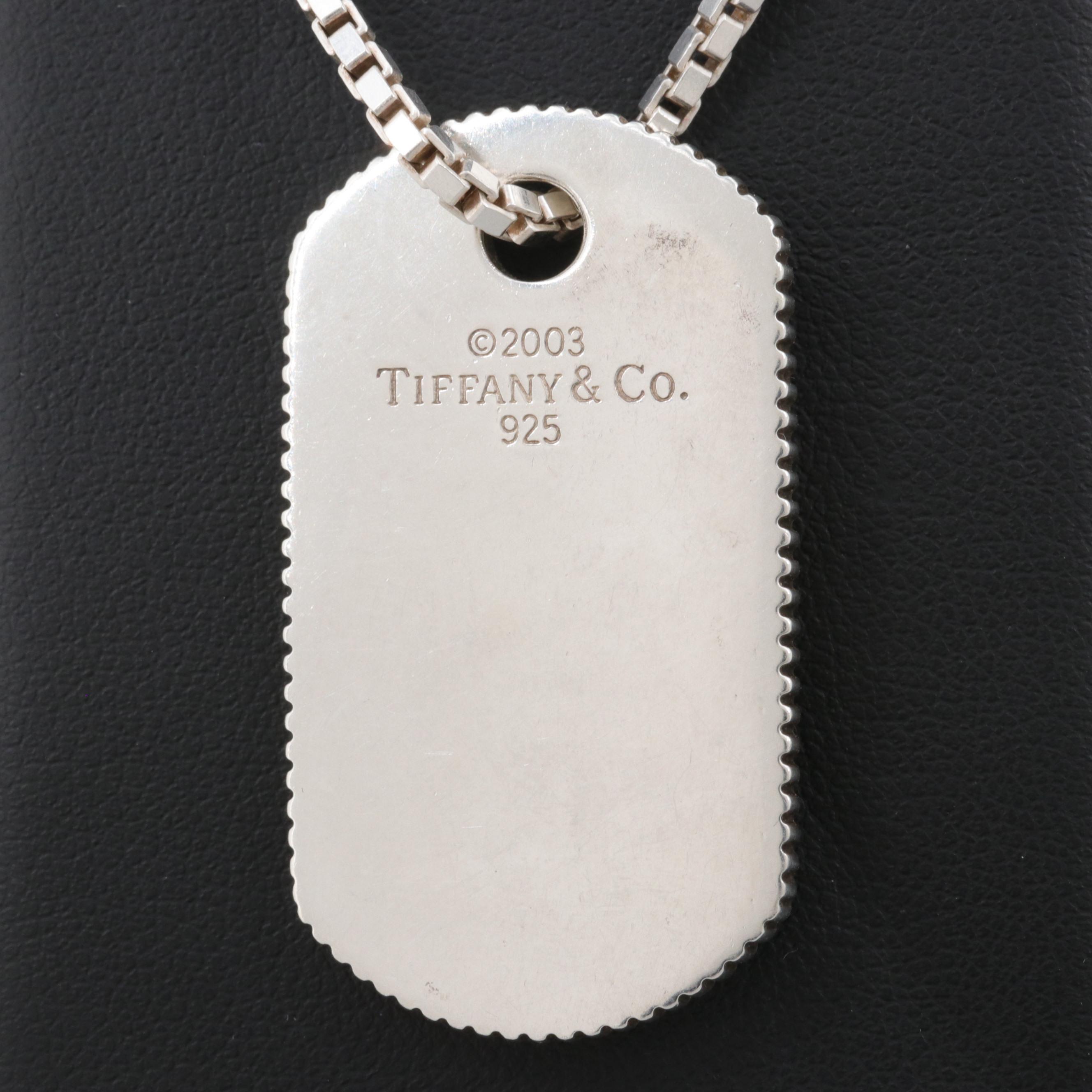 tiffany coin edge tag pendant