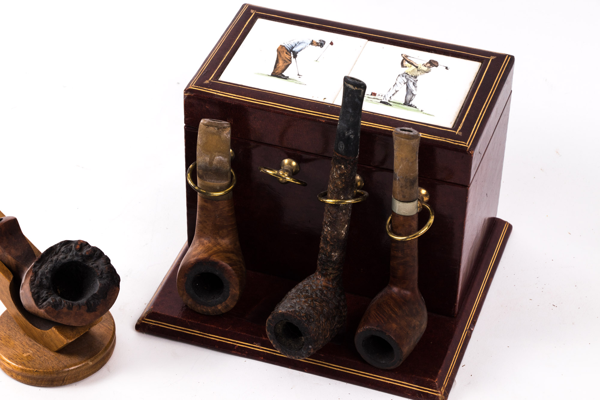 Pipes and Golf Humidor with Stand EBTH