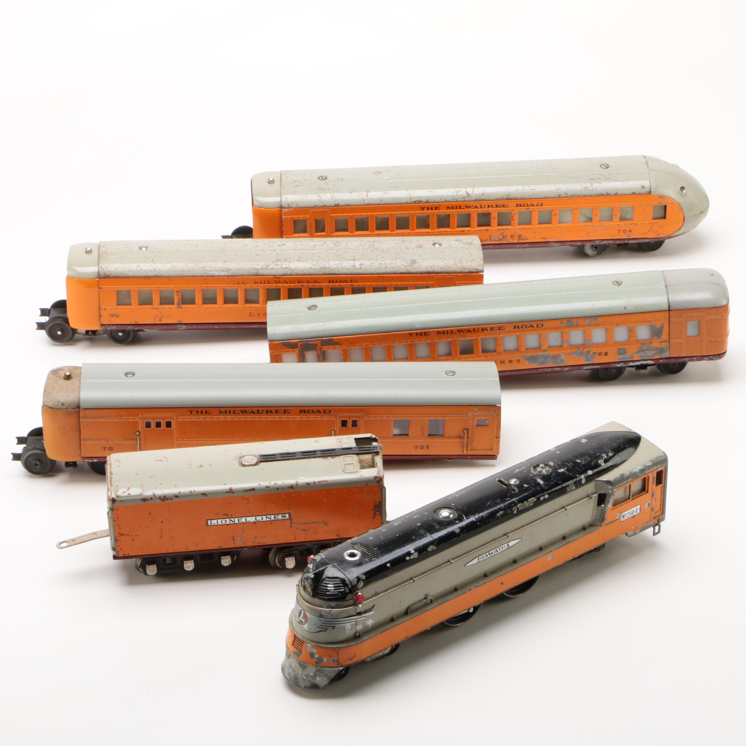 Lionel O Gauge Hiawatha Steam Tender, and Passenger Cars