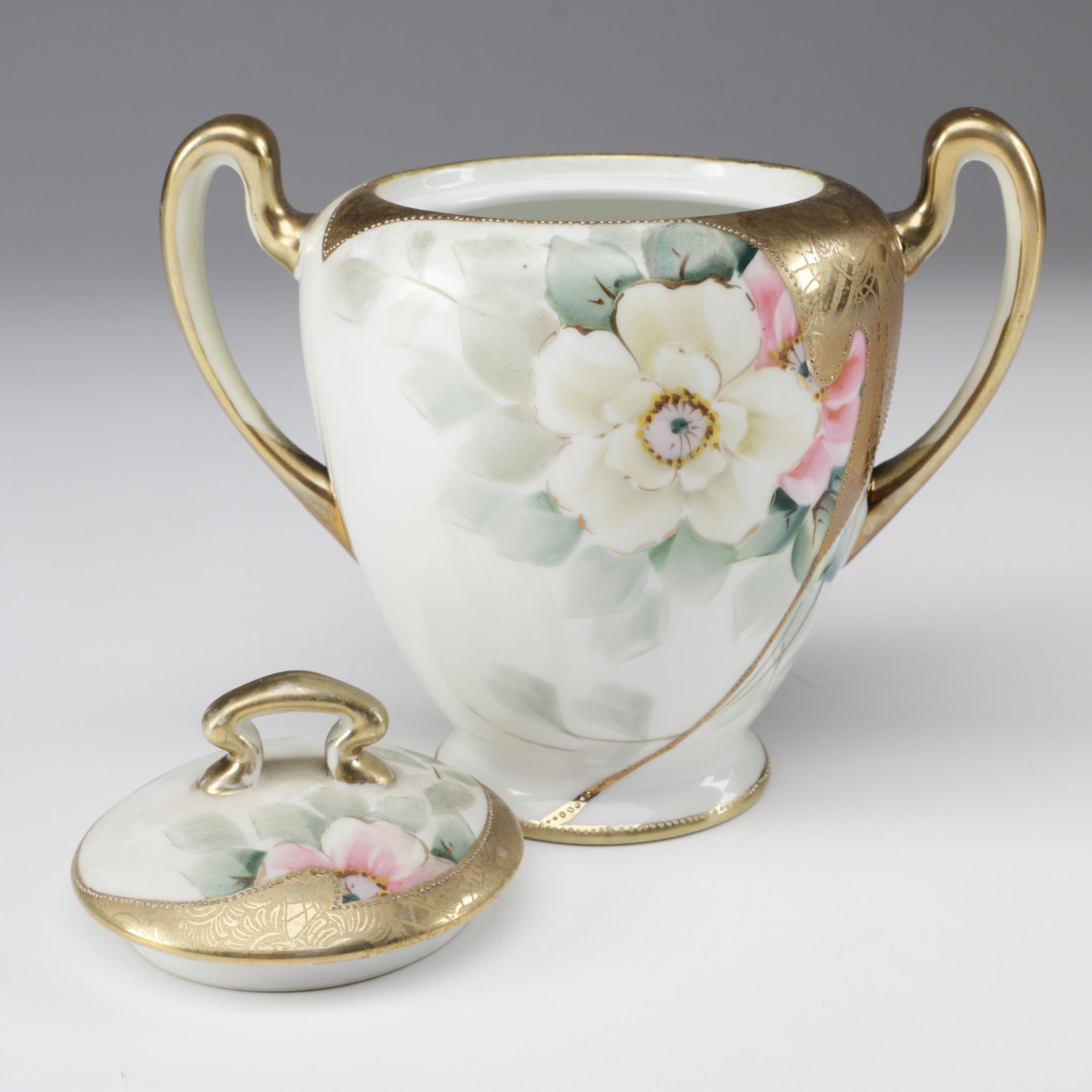 Morimura Brothers Noritake Nippon Porcelain Creamer and Sugar Set EBTH