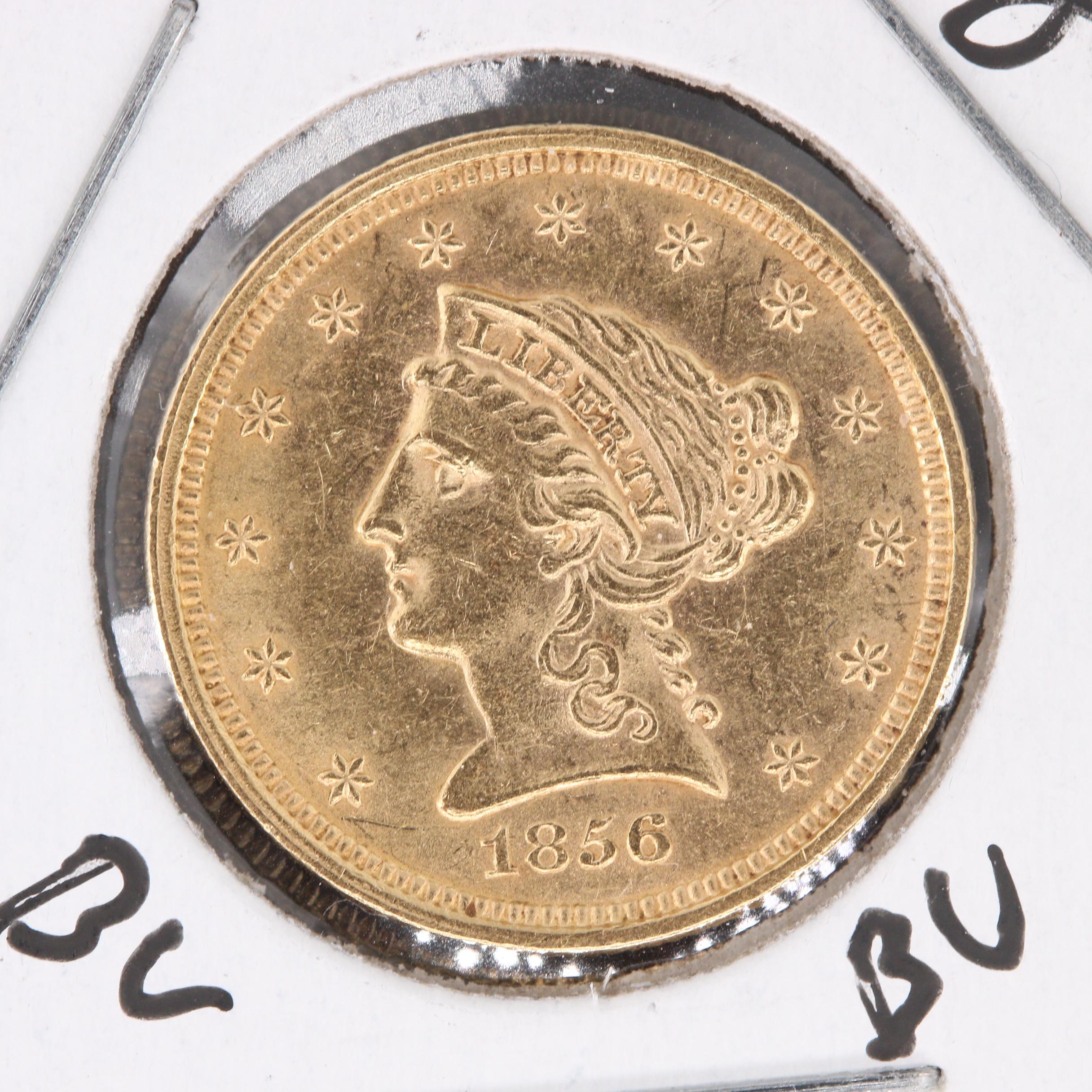 1856 Liberty Head 2 12 Gold Quarter Eagle