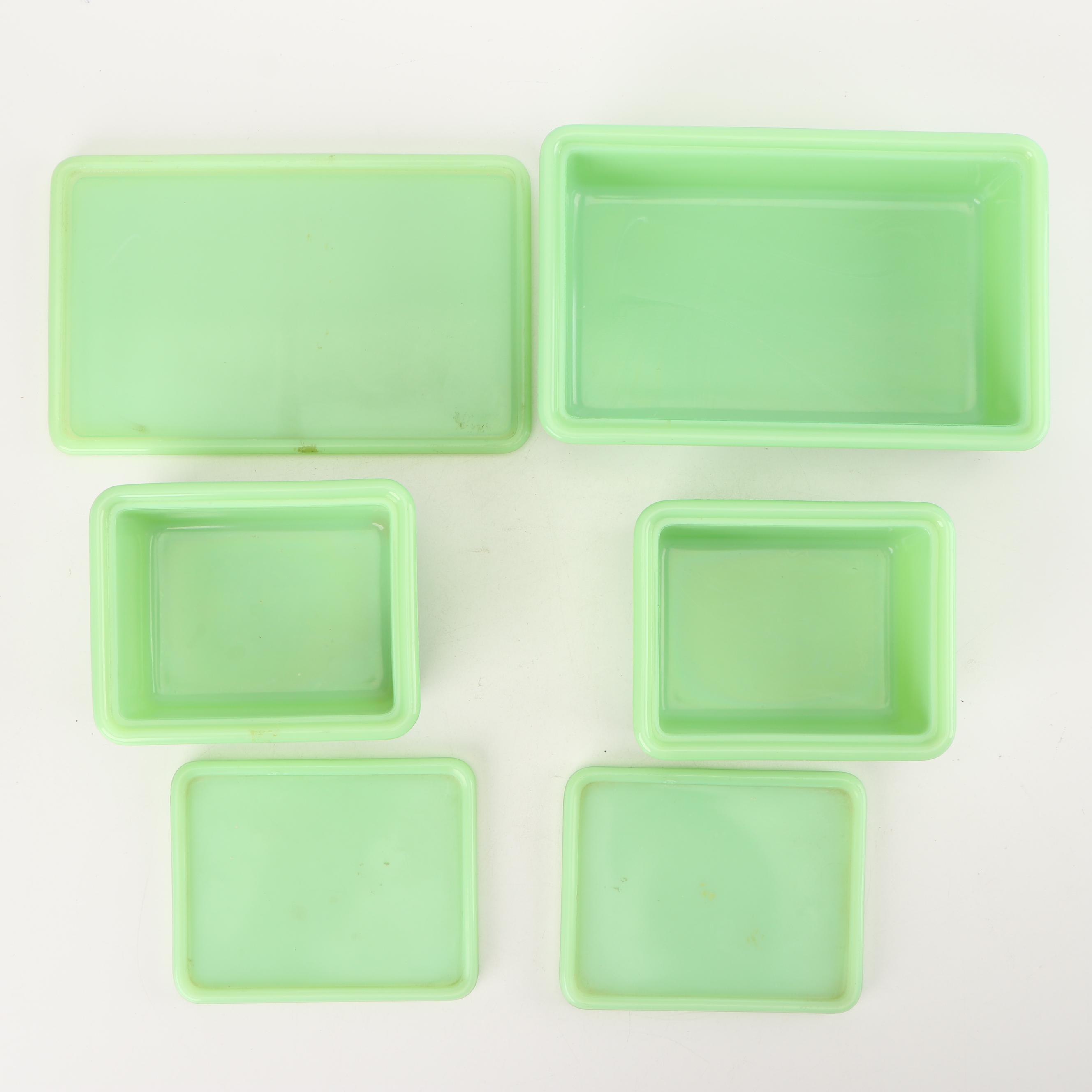 Jadeite Refrigerator Dishes, MidCentury EBTH
