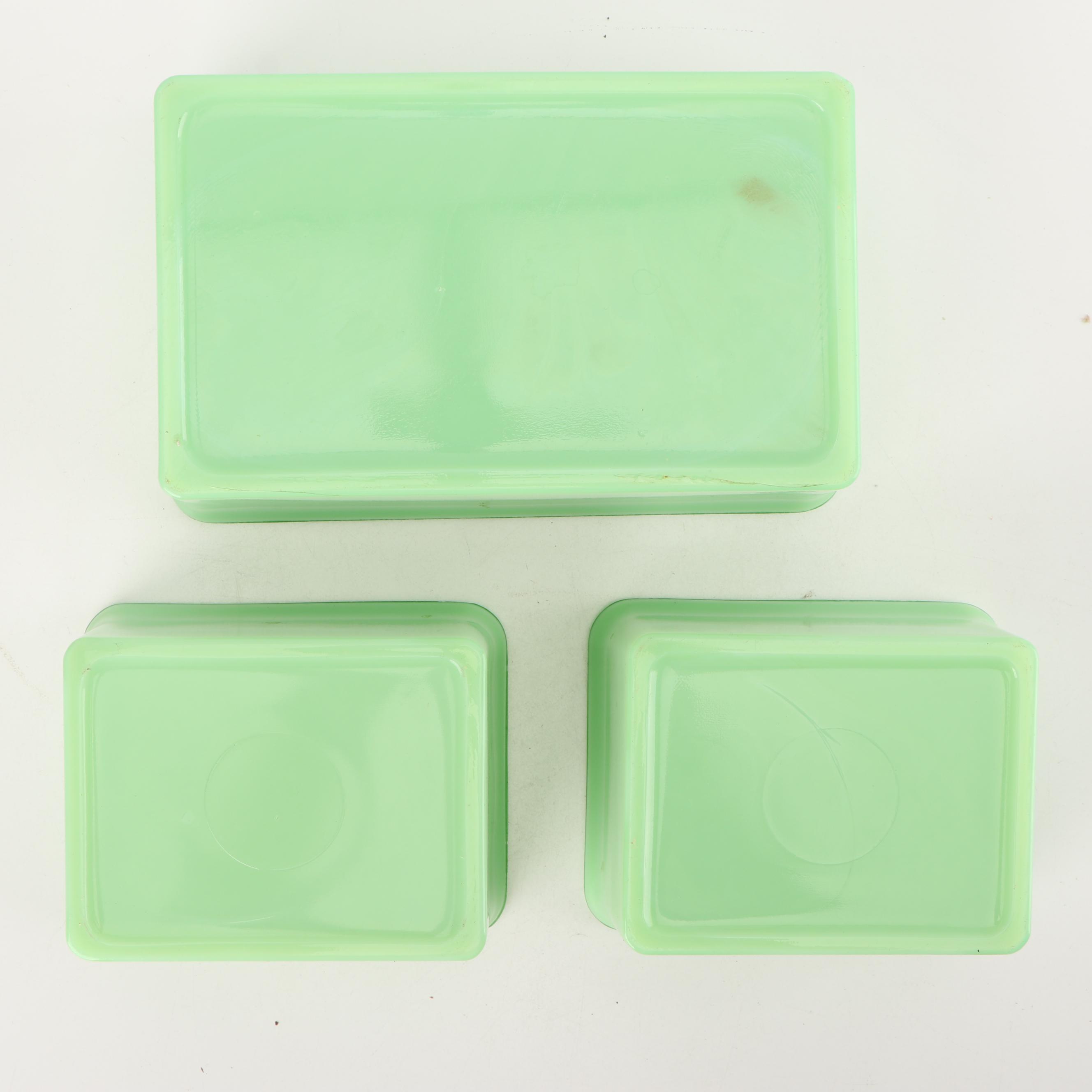 Jadeite Refrigerator Dishes, MidCentury EBTH