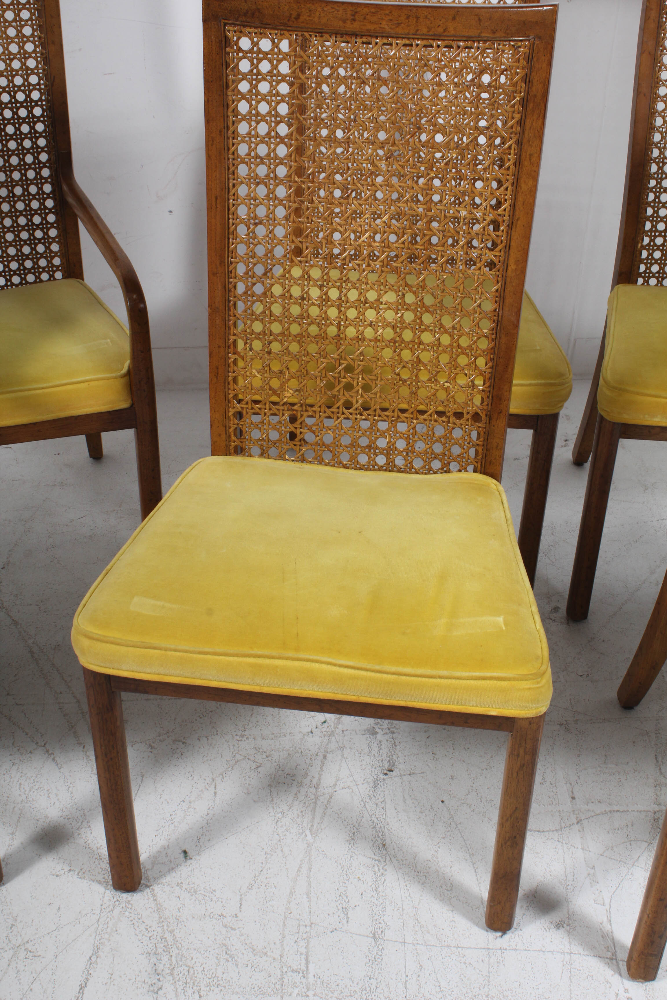 Vintage CaneBack Oak Dining Chairs, Mid 20th Century EBTH