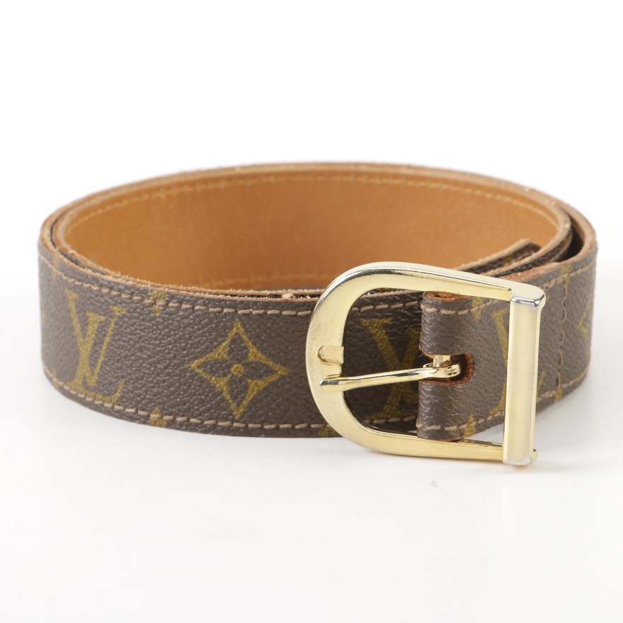 Louis Vuitton French Company from Saks Fifth Avenue Leather Belt, Vintage | EBTH
