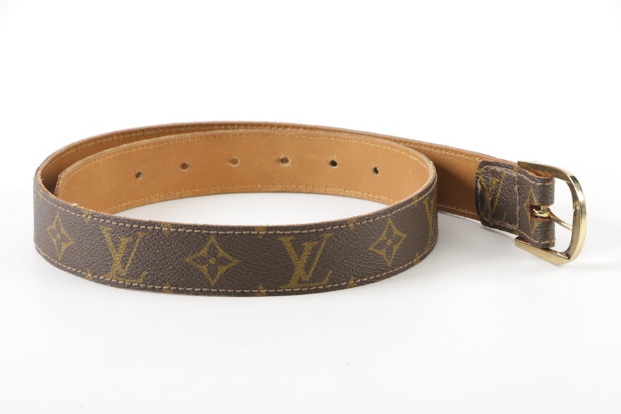 Louis Vuitton French Company from Saks Fifth Avenue Leather Belt, Vintage | EBTH