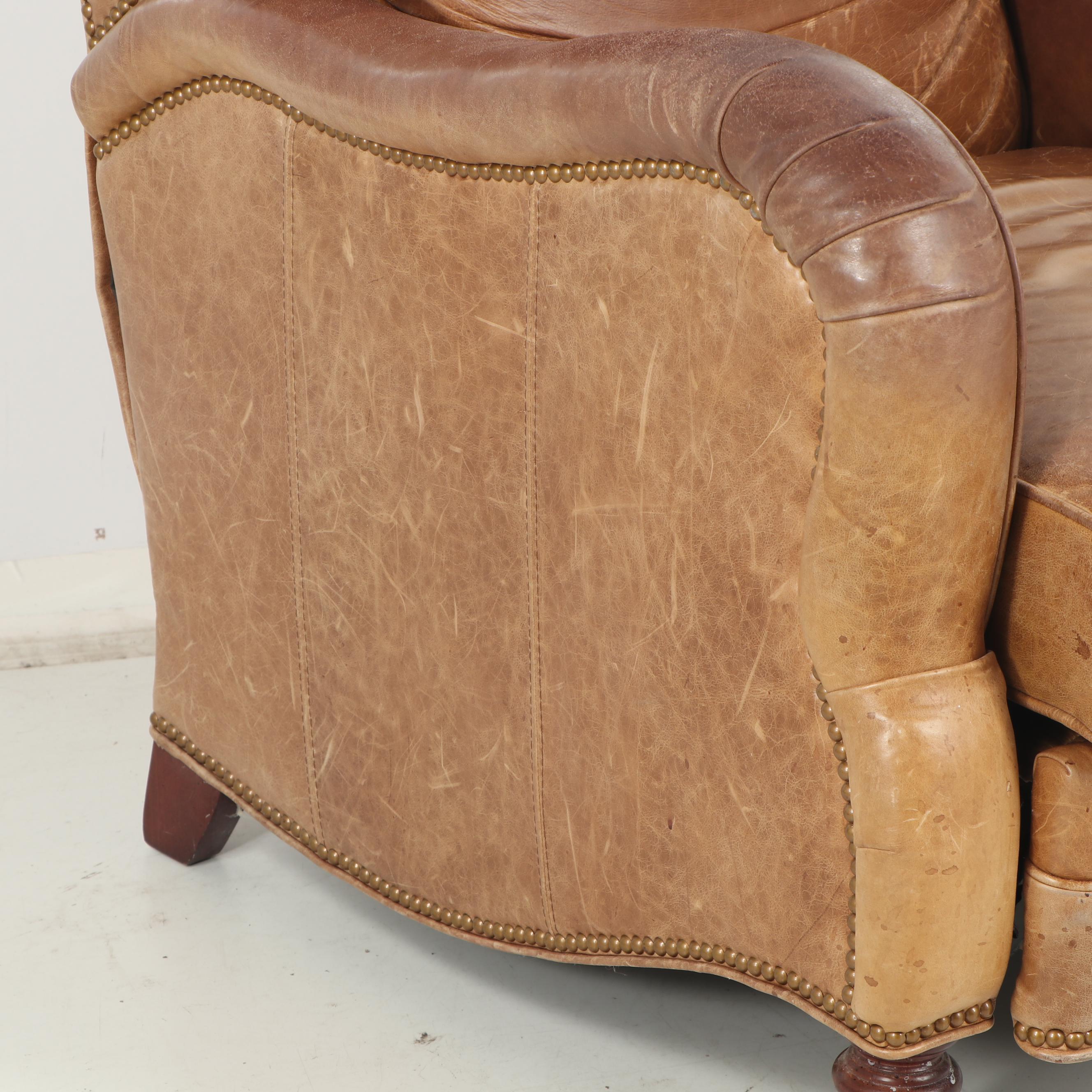 Leather Recliner on Casters by MotionCraft, Late 20th Century EBTH