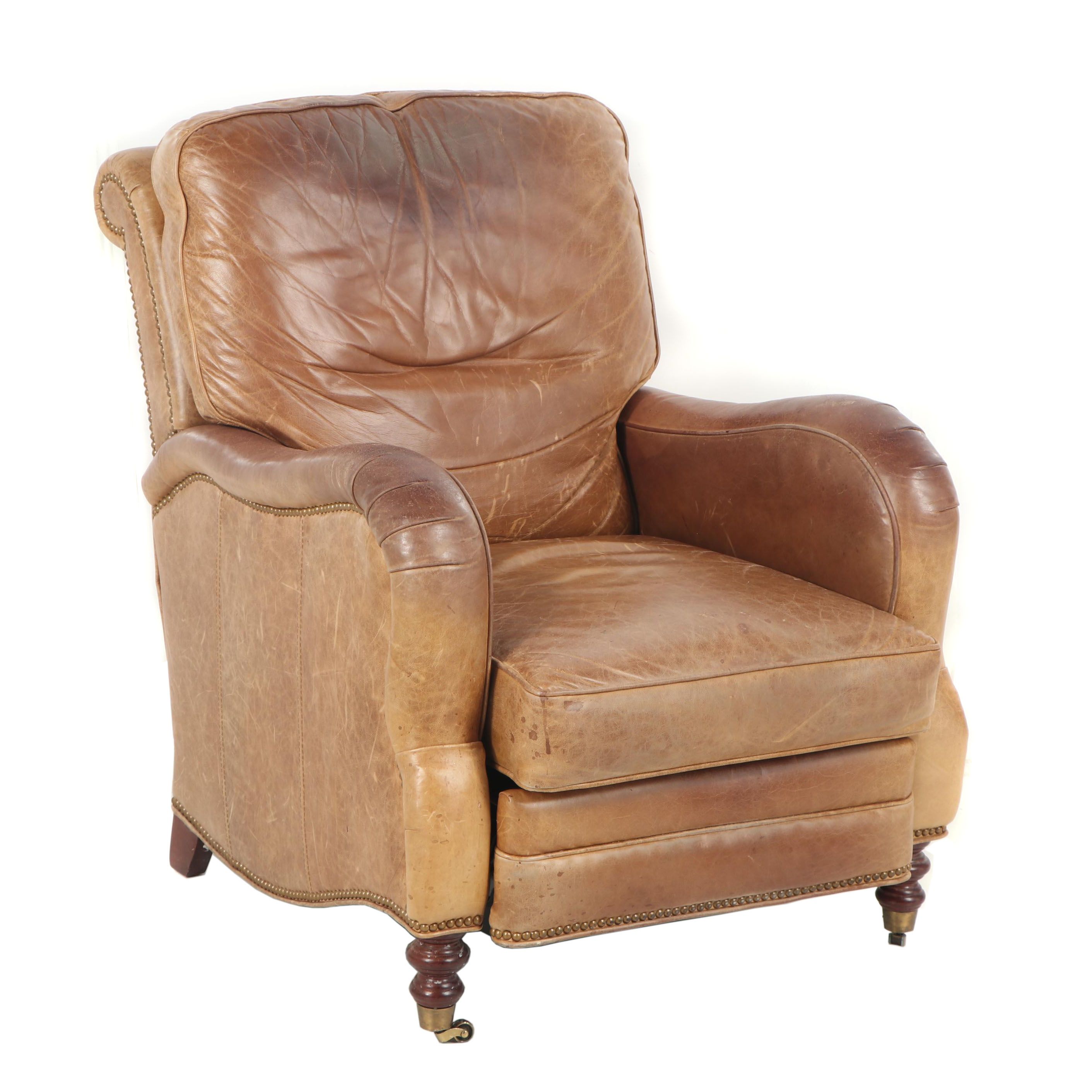 Leather Recliner on Casters by MotionCraft, Late 20th Century EBTH