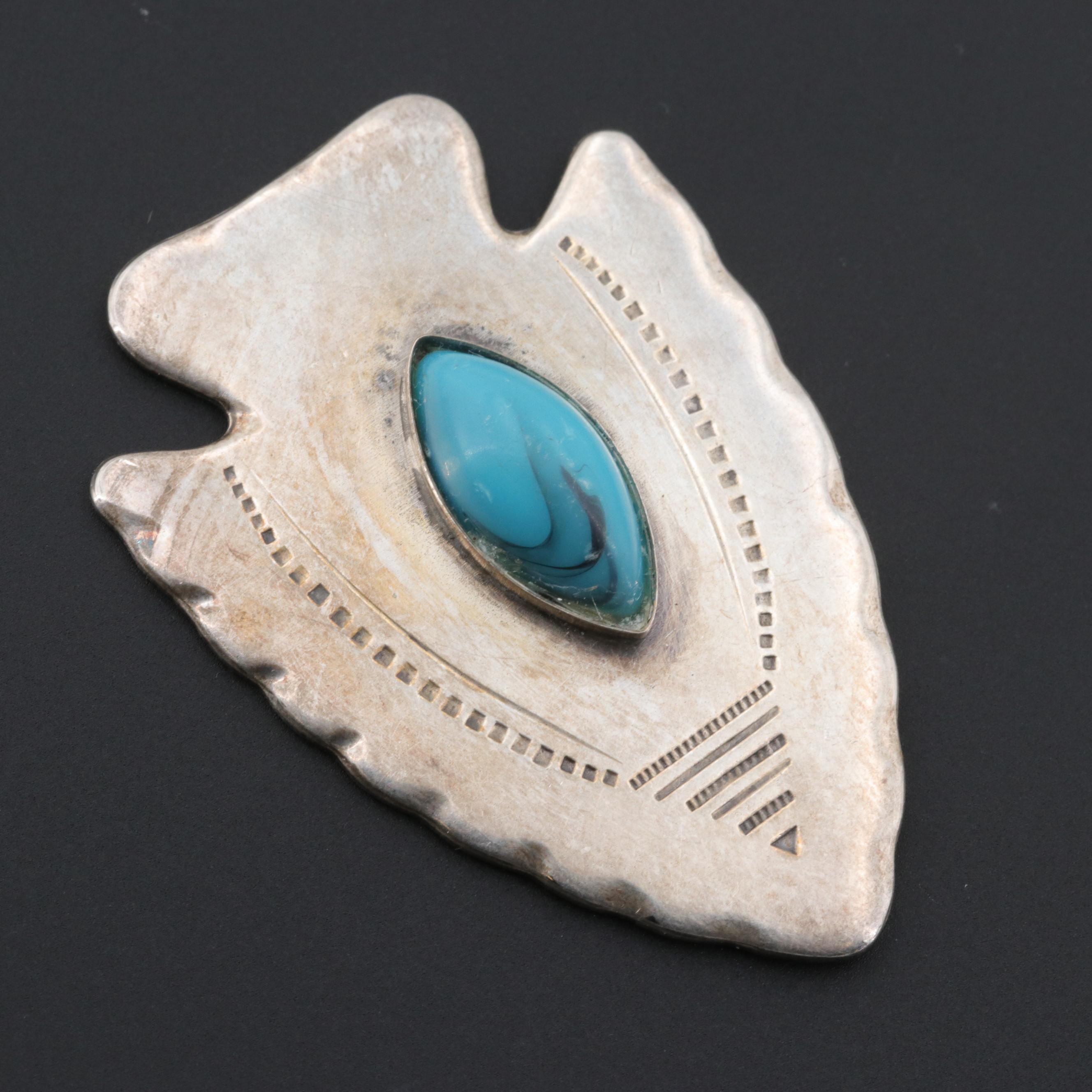 Southwestern Style Silver Tone Imitation Turquoise Medallions | EBTH